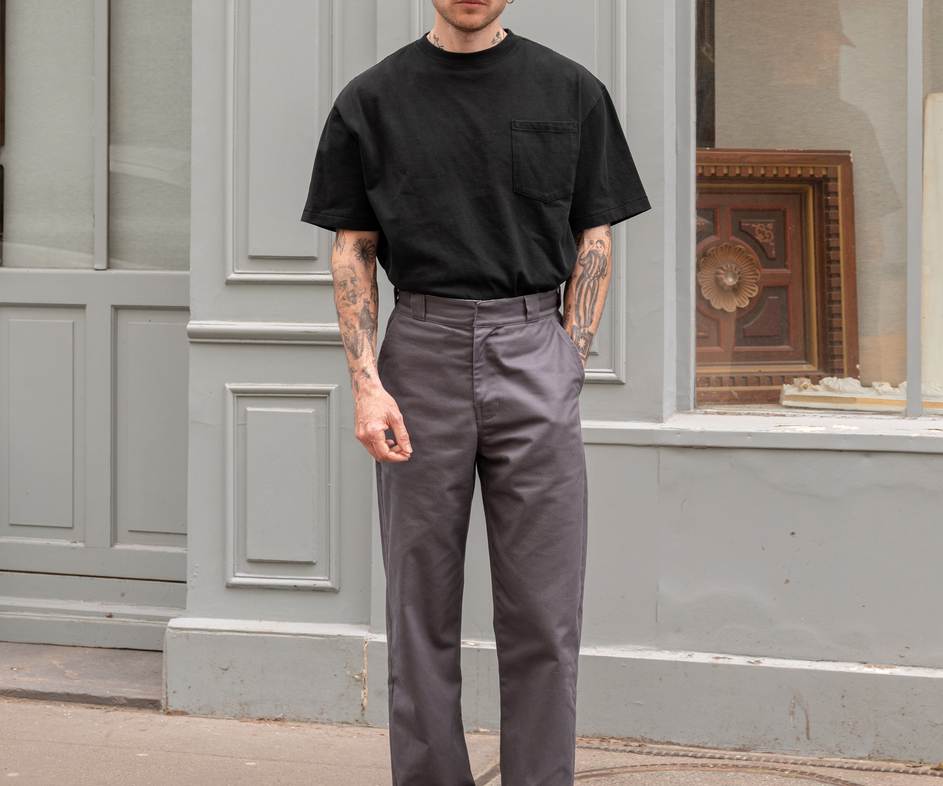 THE PLAIN FRONT PANTS Pants US26 / GREY - BRUT Clothing US