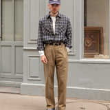THE PLAIN FRONT PANTS Pants US26 / KHAKI HEAVY WEIGHT - BRUT Clothing US