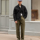 THE PLAIN FRONT PANTS Pants US26 / HBT OLIVE GREEN - BRUT Clothing US