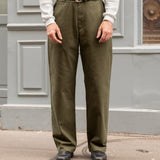 THE PLAIN FRONT PANTS Pants US26 / HBT OLIVE GREEN - BRUT Clothing US