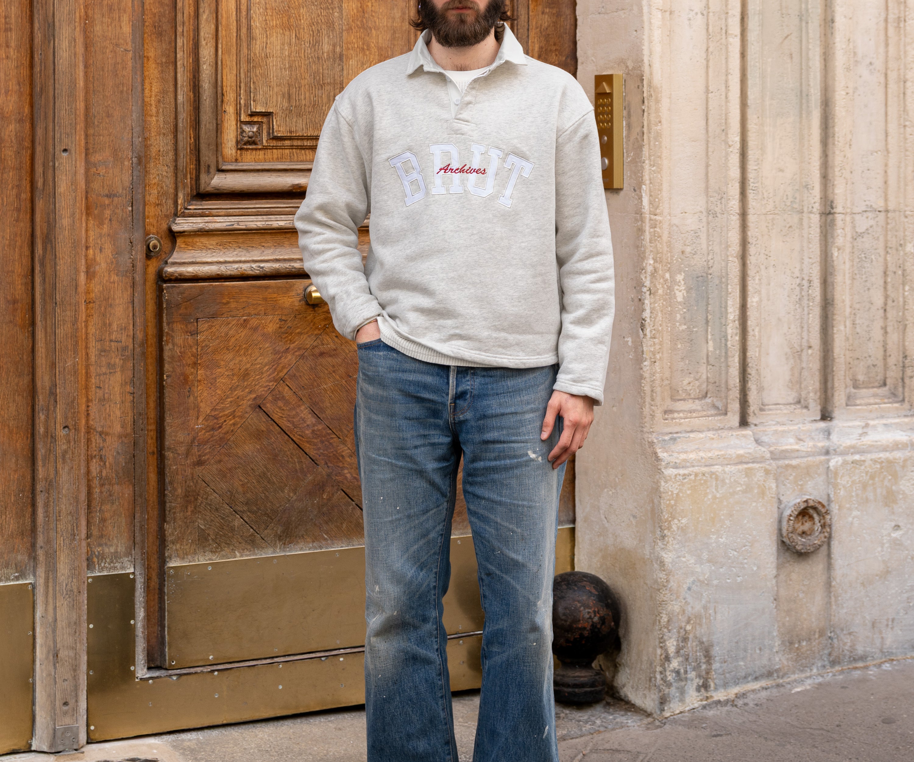 THE RUGBY POLO Knitwear X-SMALL / HEATHER GREY - BRUT Clothing US