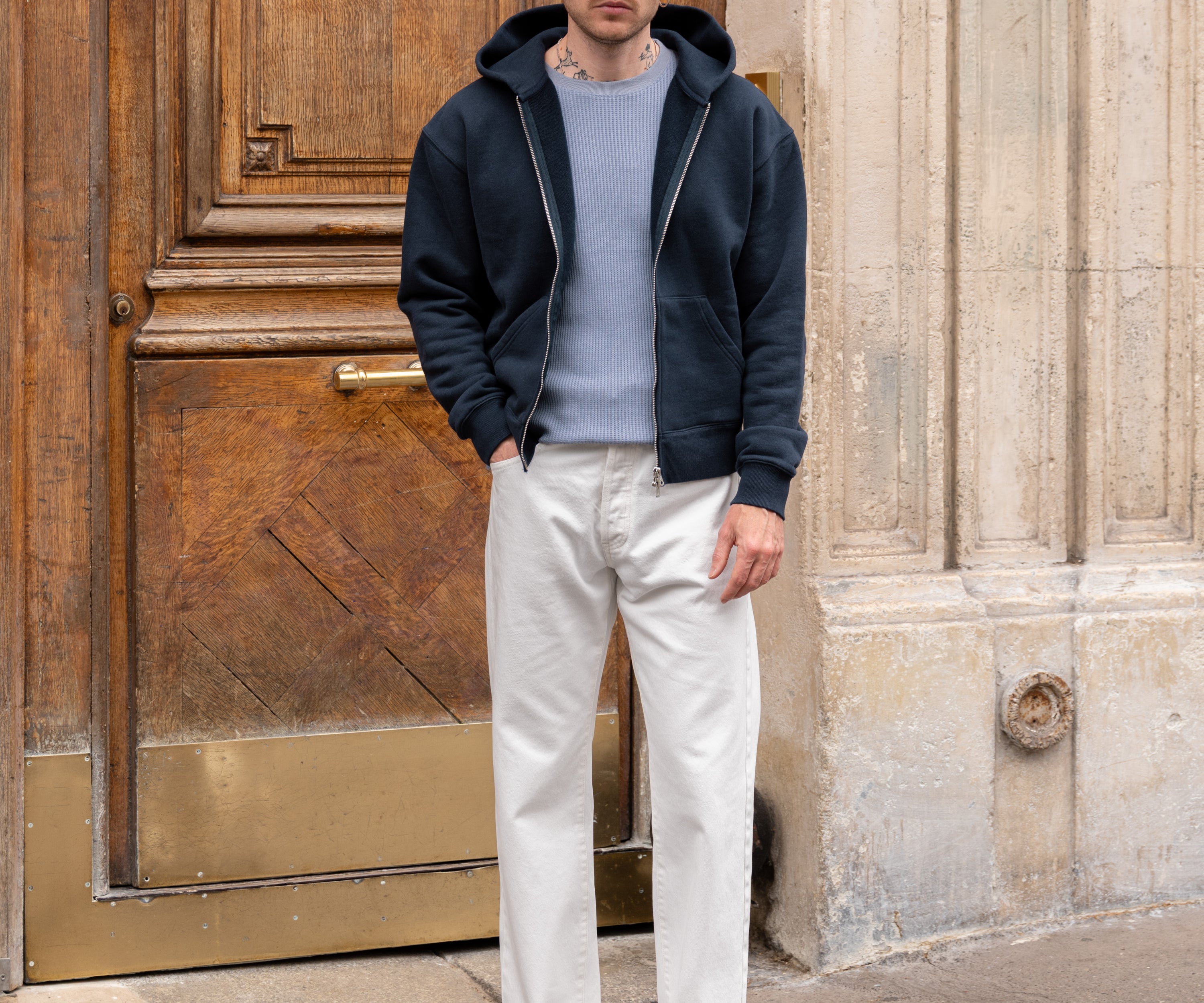 THE ZIP SWEAT Sweatshirts X-SMALL / NAVY - BRUT Clothing US