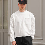 THE BEST LONG SLEEVES POCKET T-SHIRT T-Shirts X-SMALL / WHITE - BRUT Clothing US