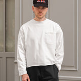 THE BEST LONG SLEEVES POCKET T-SHIRT T-Shirts X-SMALL / WHITE - BRUT Clothing US