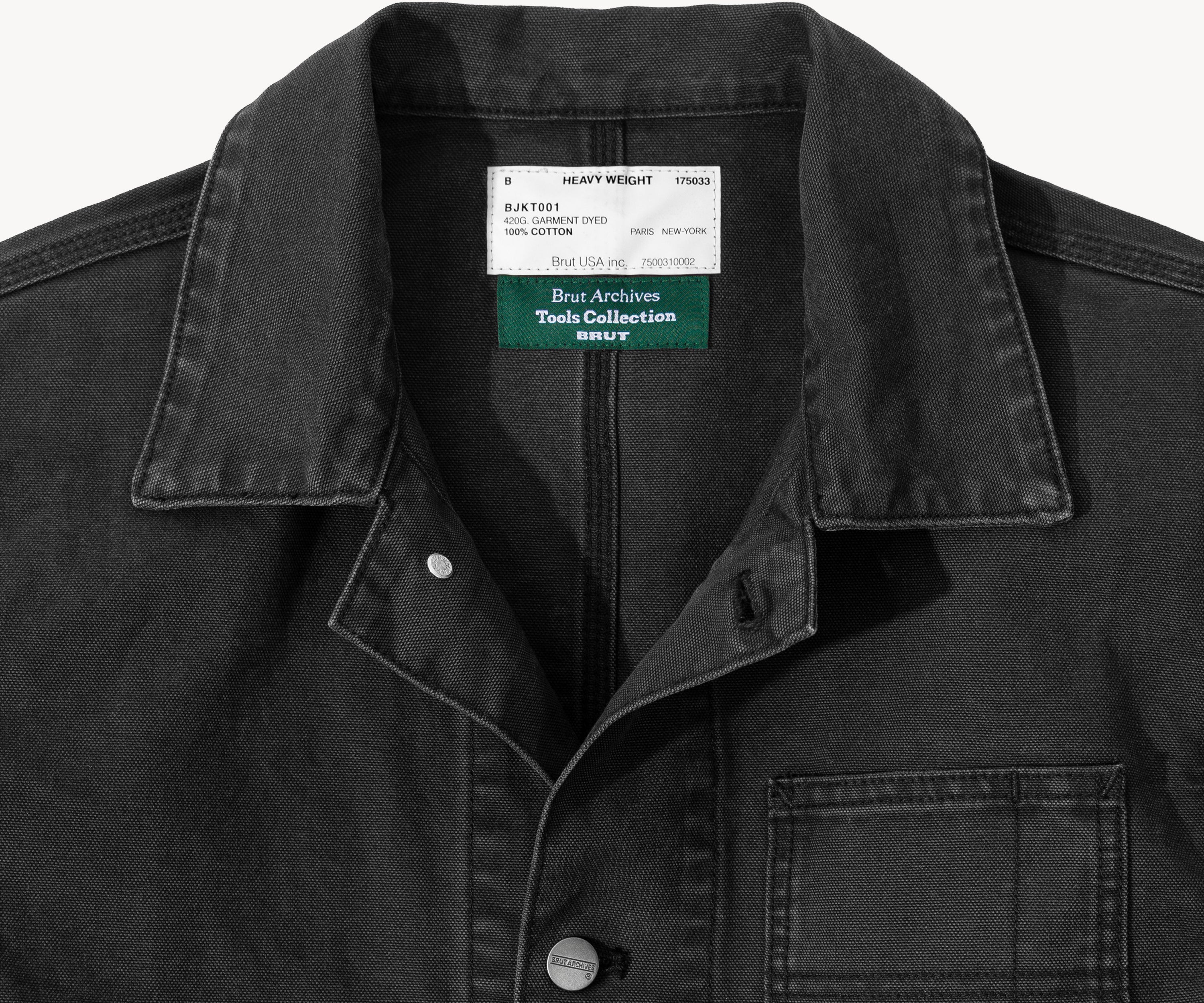 THE TOOLS JACKET Coats & Jackets X-SMALL / BLACK CANVAS - BRUT Clothing US