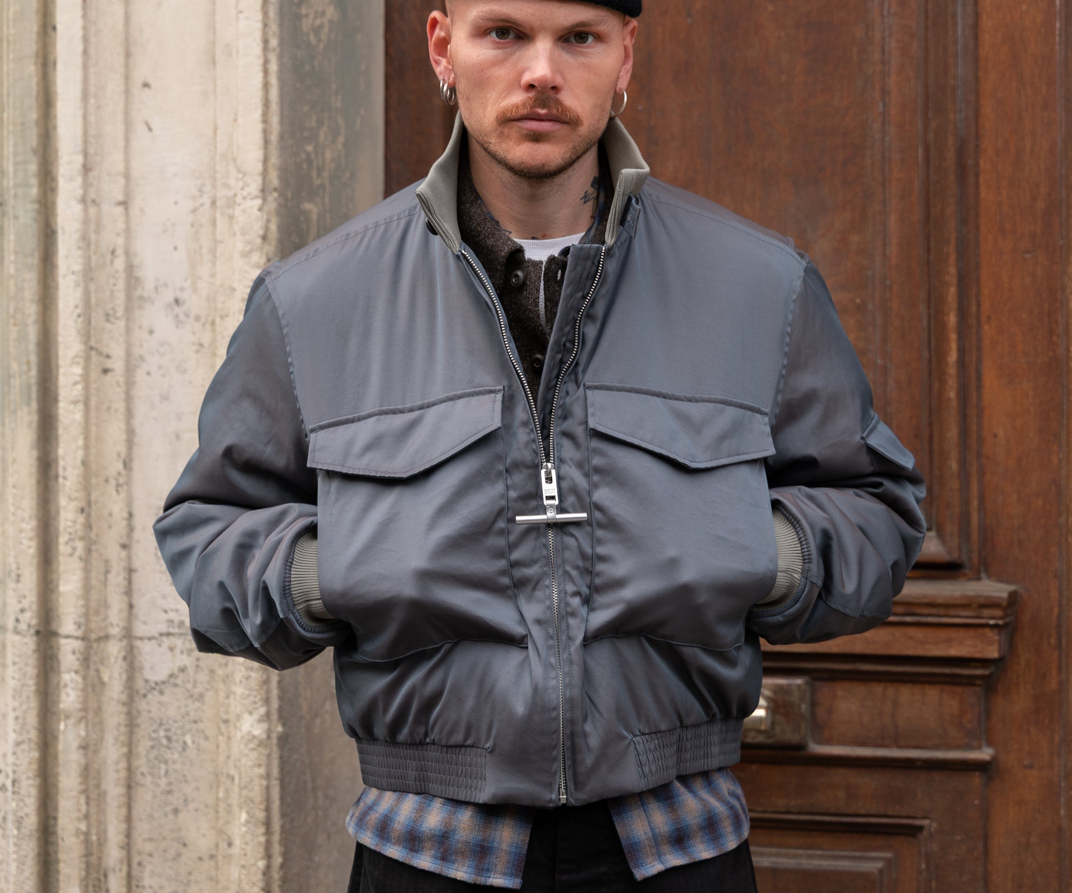 THE LUNAR JACKET Coats & Jackets X-SMALL / GREY - BRUT Clothing US