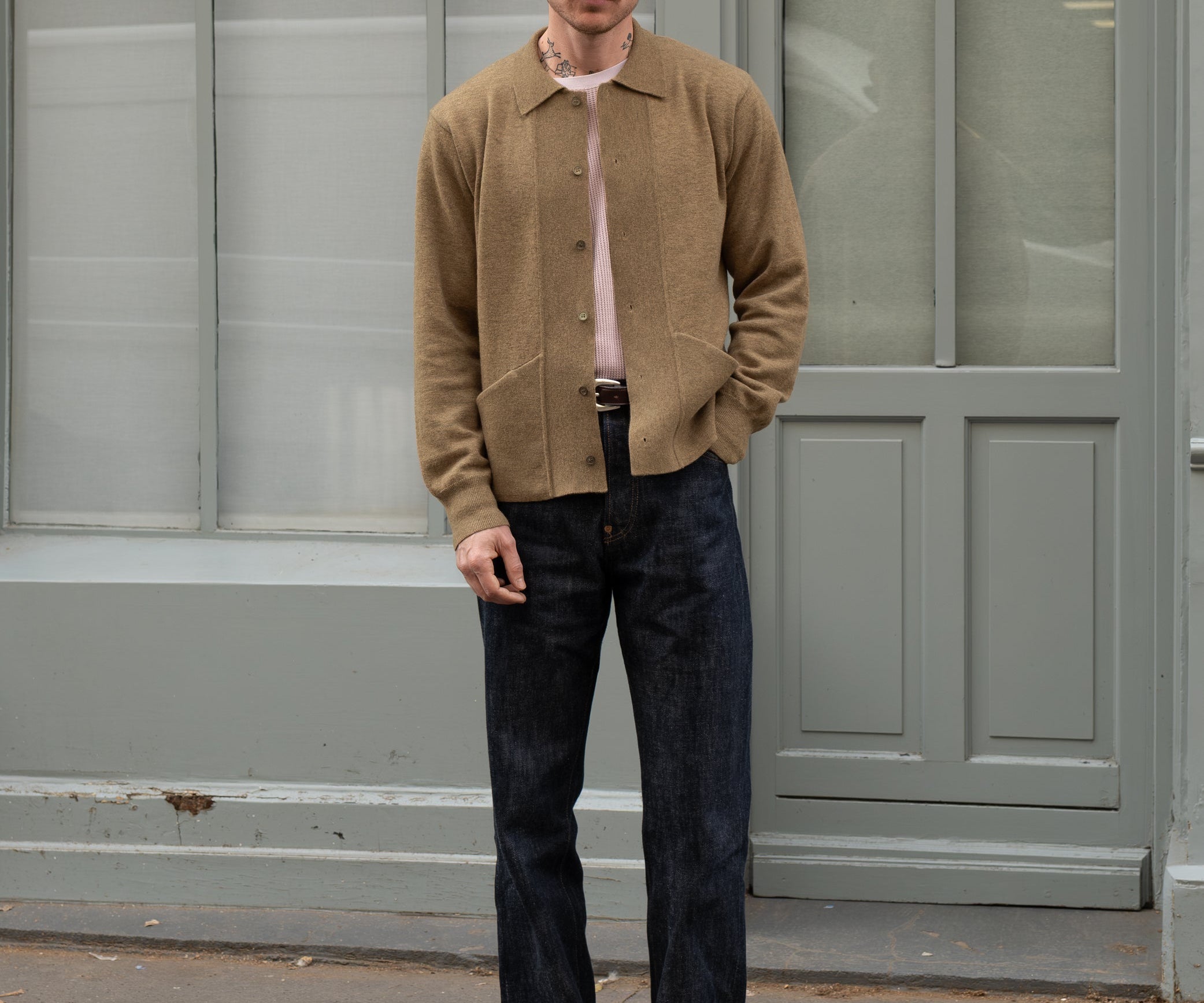 THE OLD SCHOOL POLO Knitwear X-SMALL / NATURAL - BRUT Clothing US