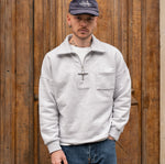 THE ZIPPED POLO Sweatshirts X-SMALL / HEATHER GREY - BRUT Clothing US