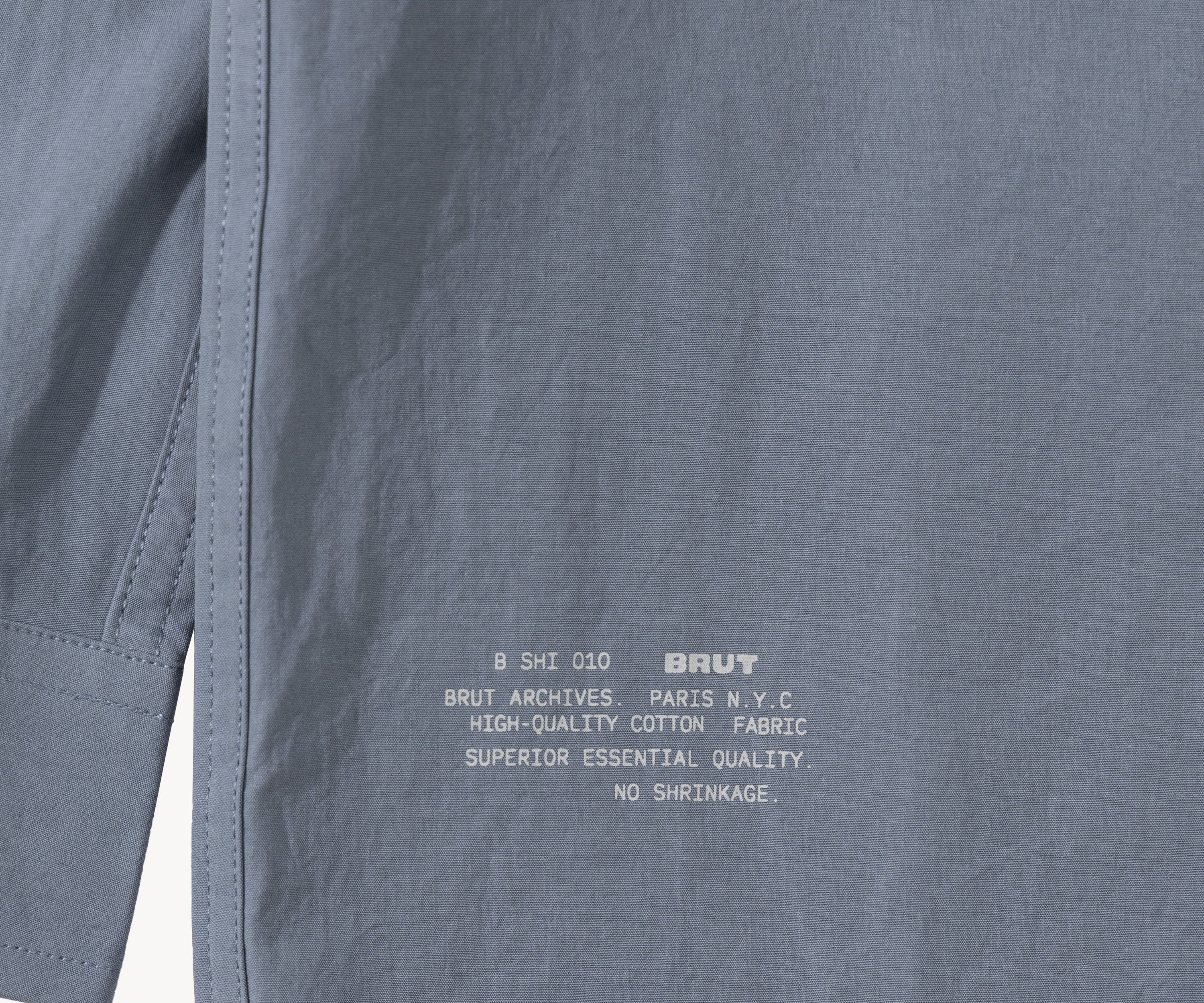 THE RETIREE POPLIN SHIRT Shirts X-SMALL / BLUE - BRUT Clothing US