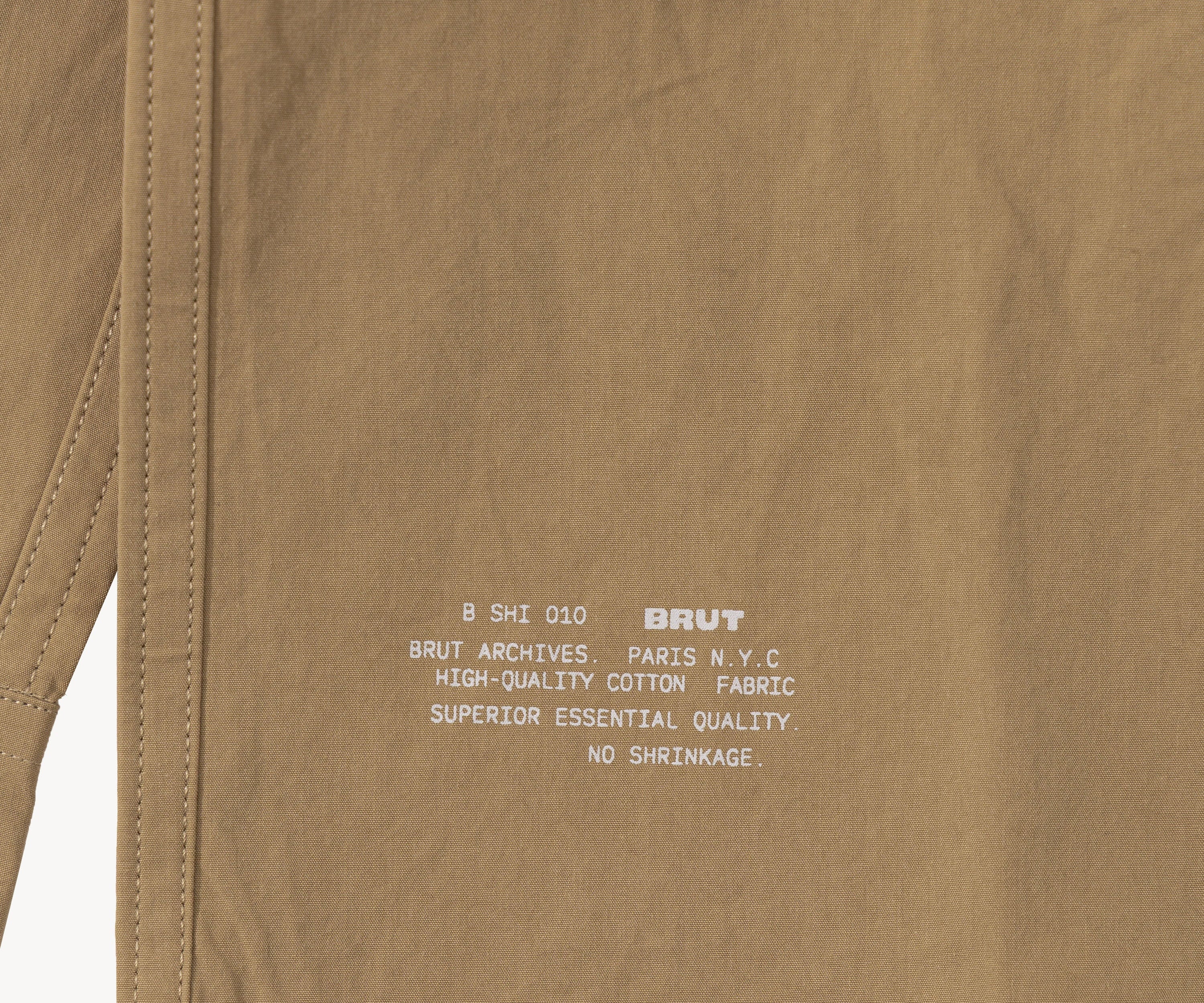 THE RETIREE POPLIN SHIRT Shirts X-SMALL / KHAKI - BRUT Clothing US