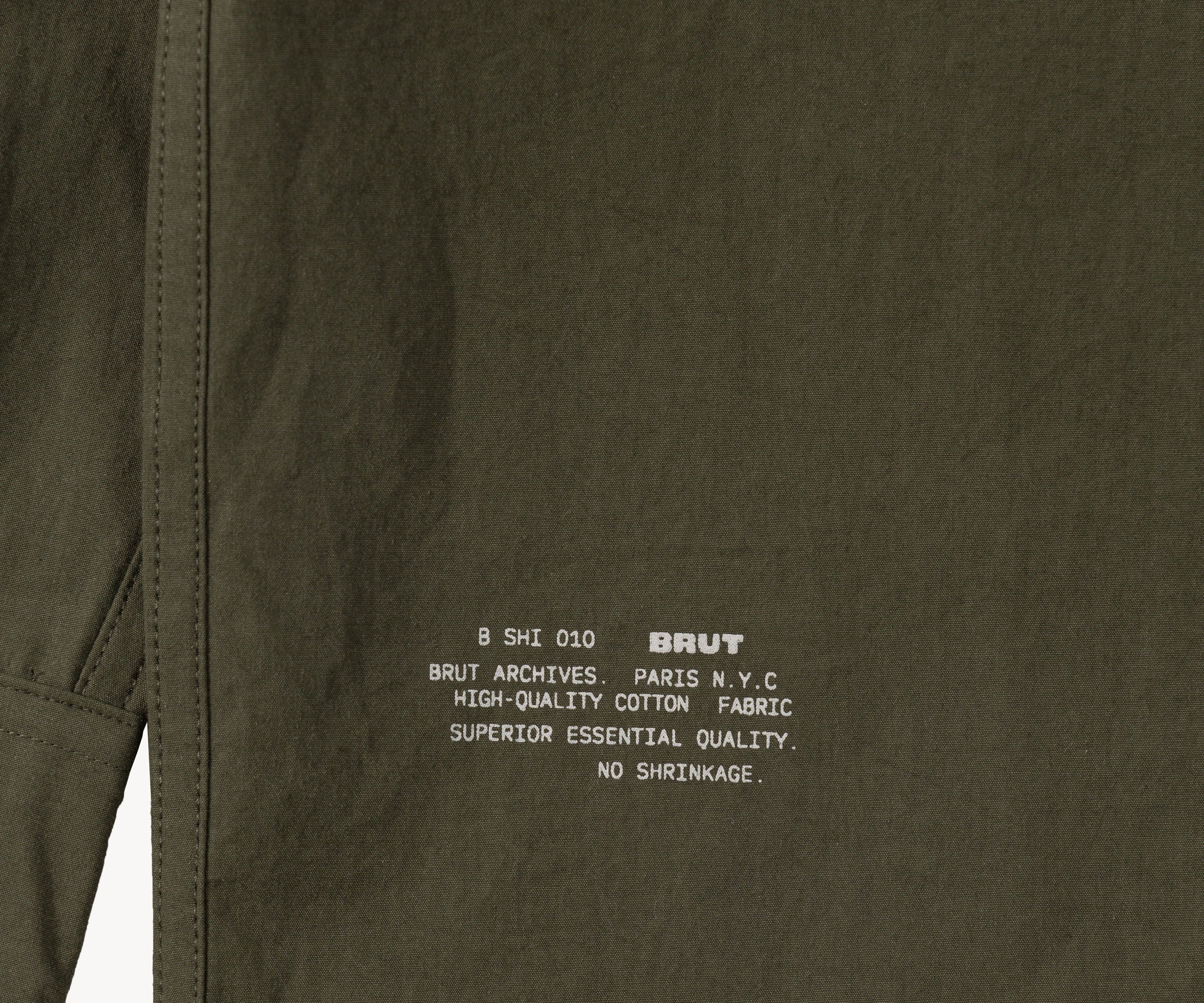 THE RETIREE POPLIN SHIRT Shirts X-SMALL / DARK OLIVE - BRUT Clothing US