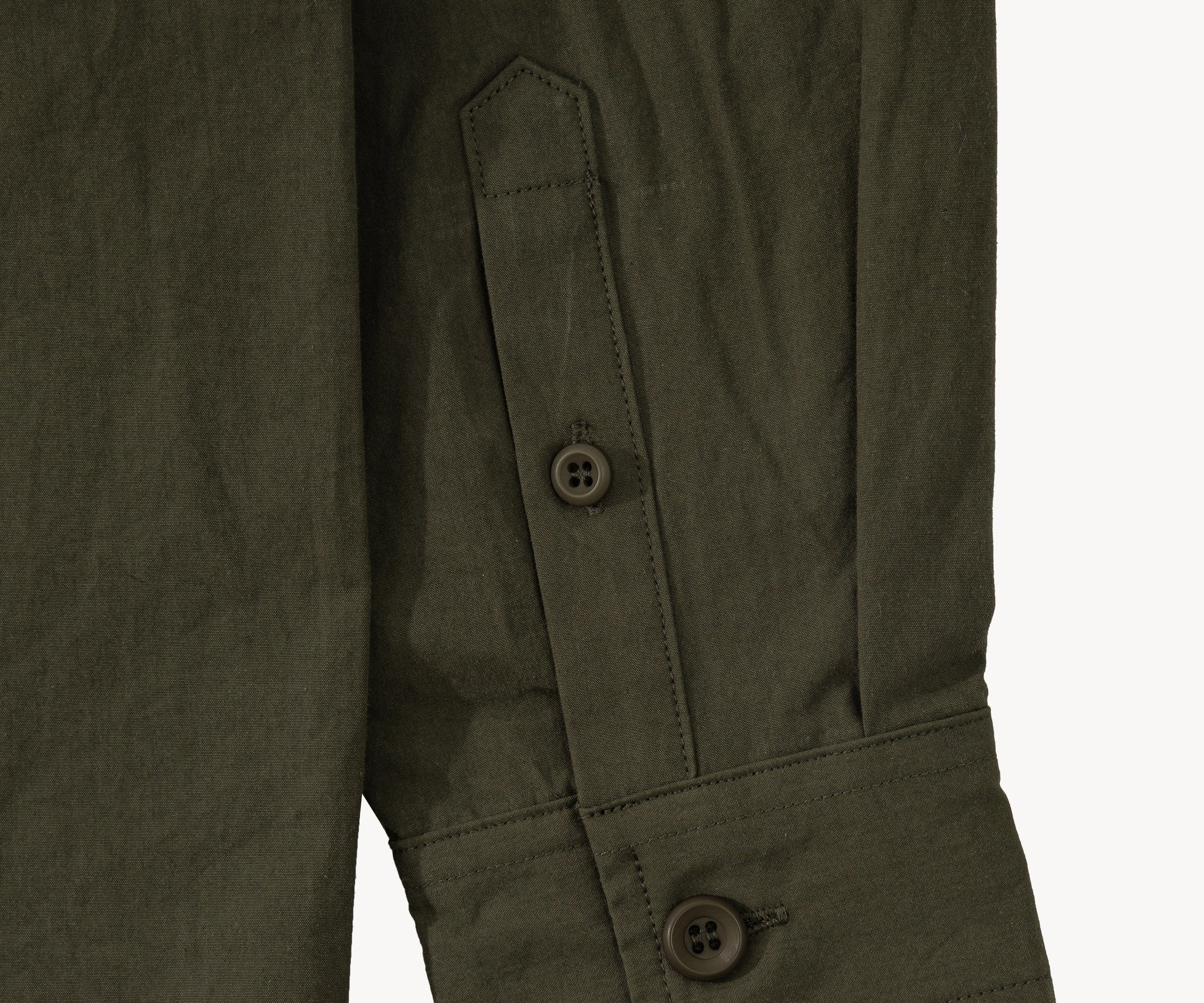 THE RETIREE POPLIN SHIRT Shirts X-SMALL / DARK OLIVE - BRUT Clothing US