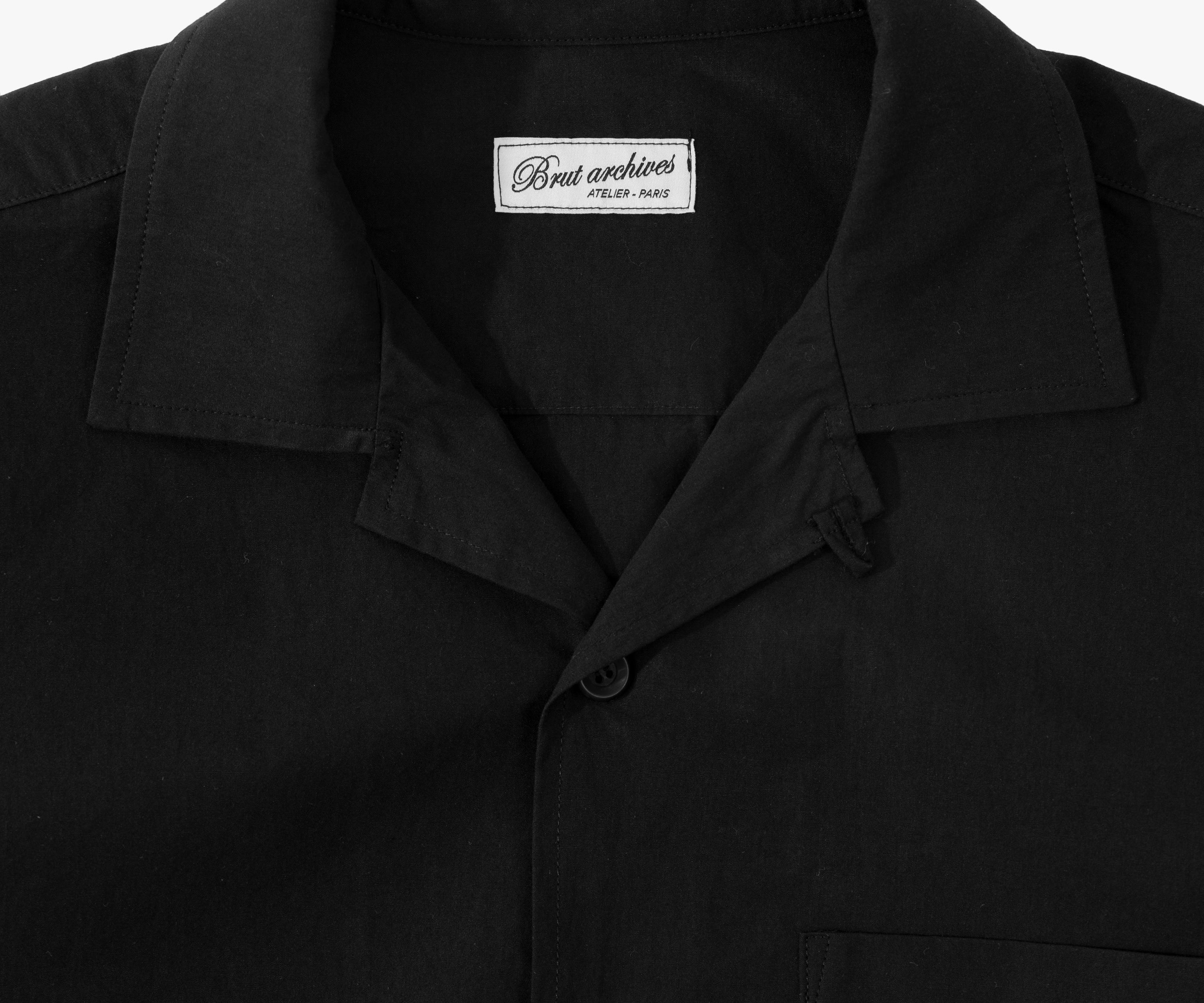 THE RETIREE POPLIN SHIRT Shirts X-SMALL / BLACK - BRUT Clothing US