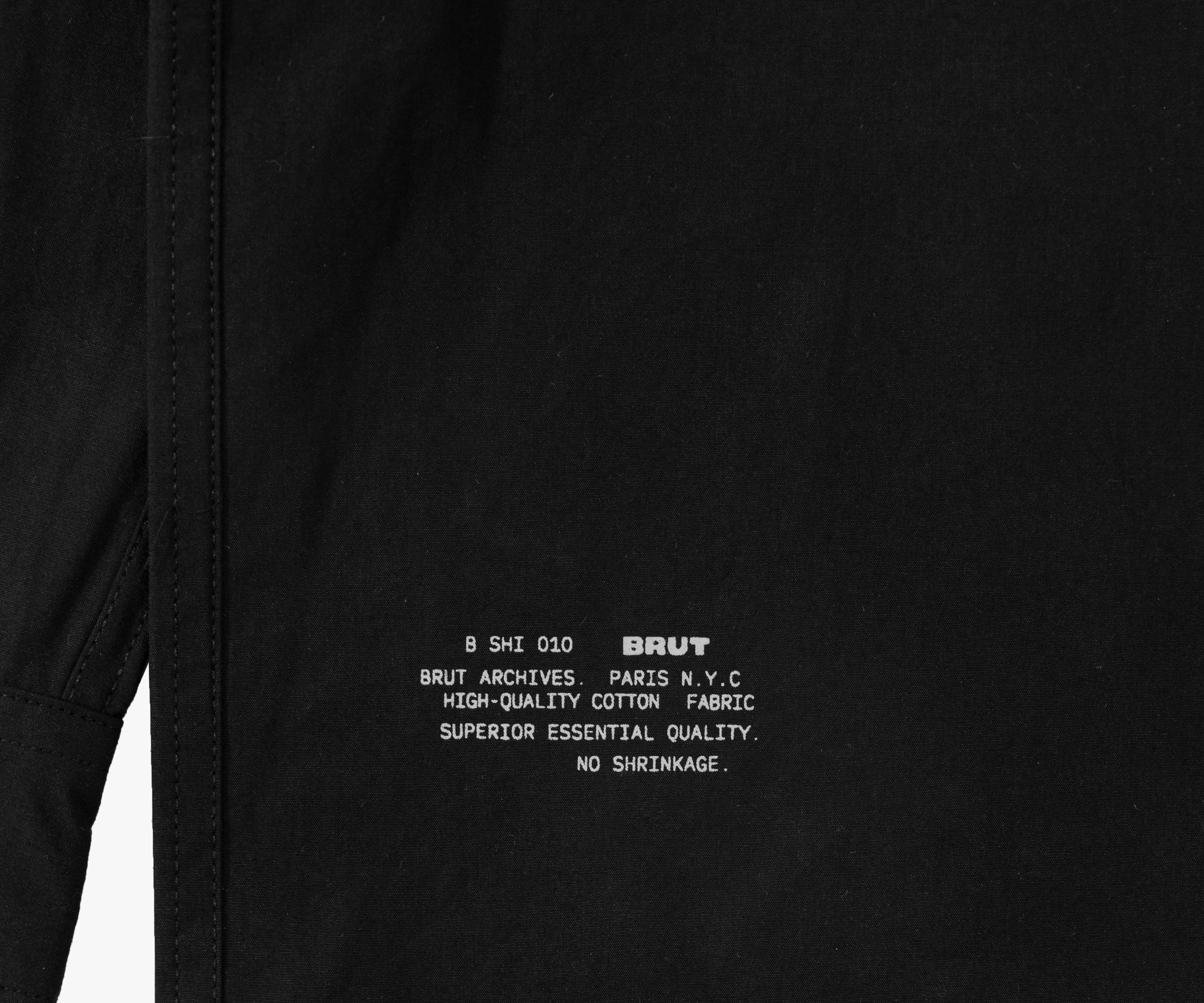 THE RETIREE POPLIN SHIRT Shirts X-SMALL / BLACK - BRUT Clothing US