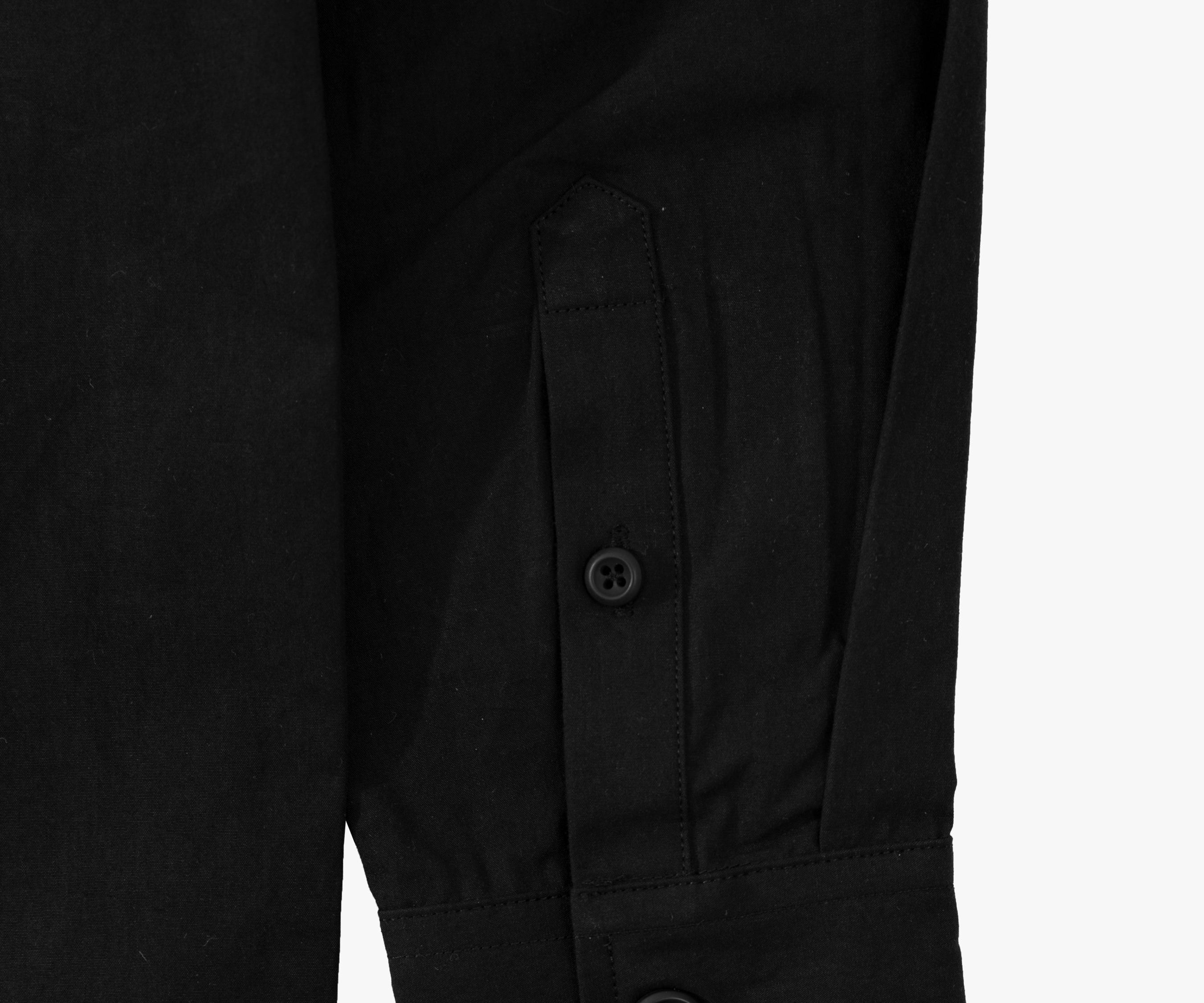 THE RETIREE POPLIN SHIRT Shirts X-SMALL / BLACK - BRUT Clothing US