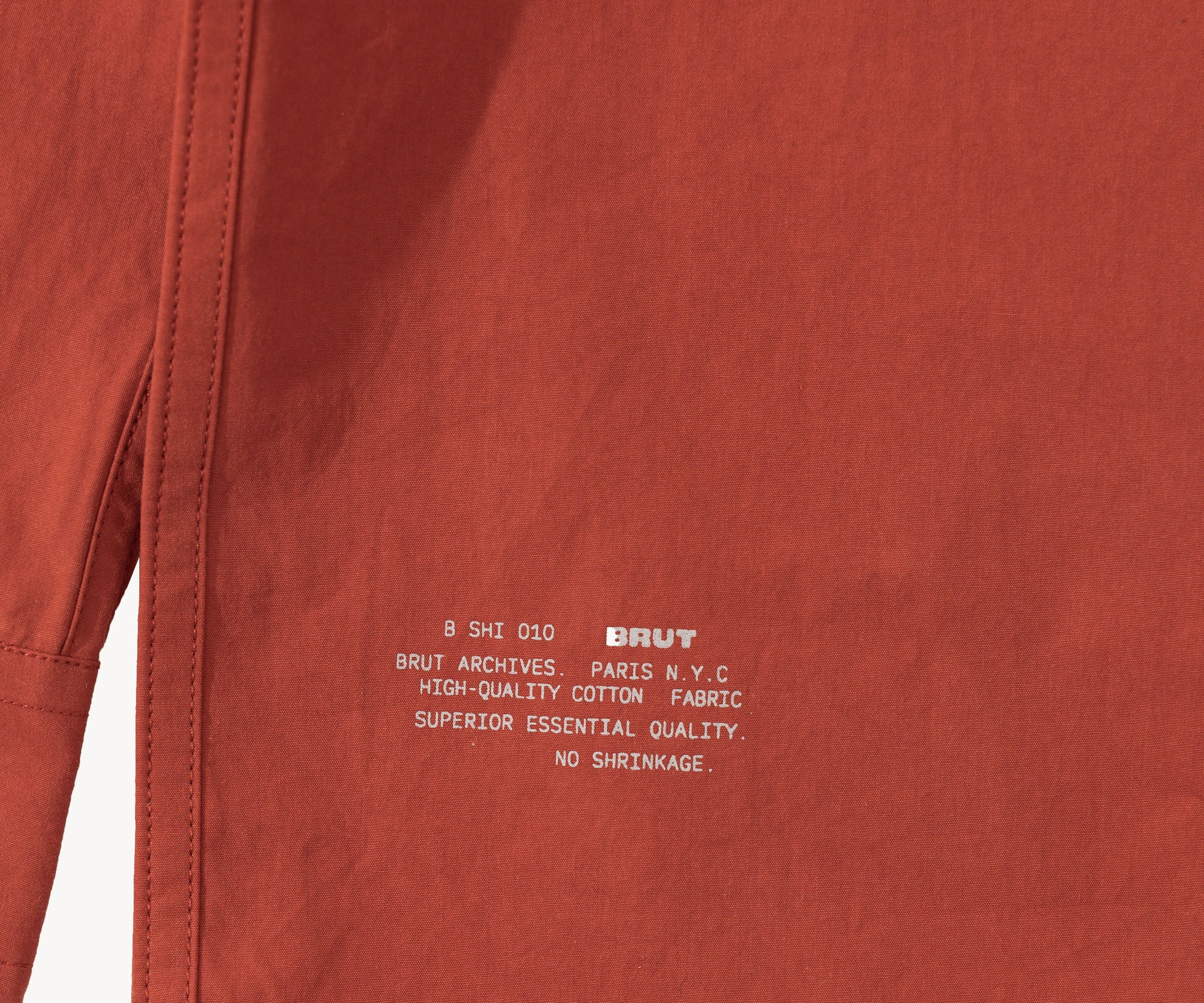 THE RETIREE POPLIN SHIRT Shirts X-SMALL / RED - BRUT Clothing US