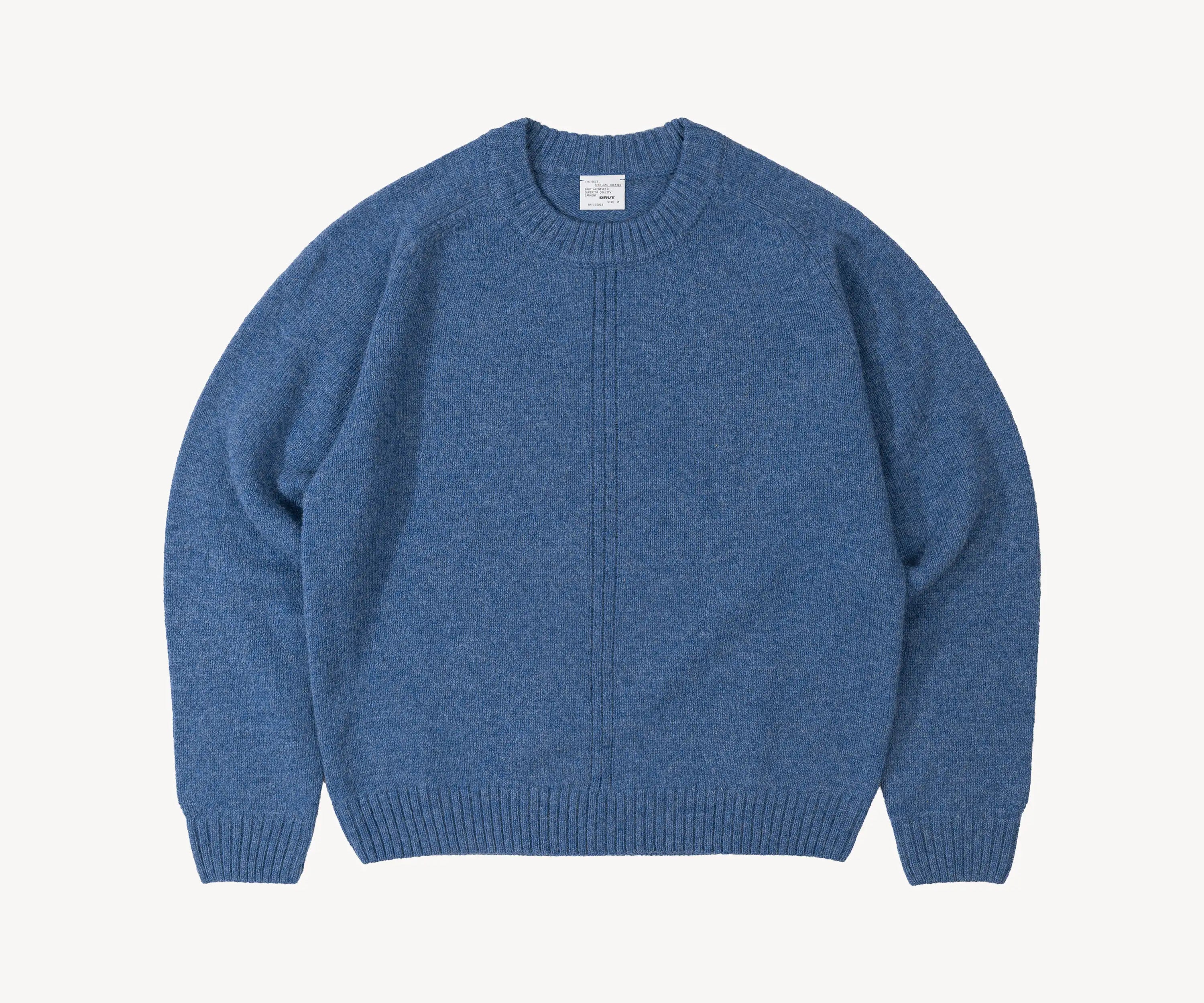 THE BEST SHETLAND SWEATER Knitwear X-SMALL / BLUE JAY - BRUT Clothing US