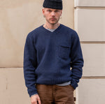 THE V-NECK SHETLAND Knitwear SMALL / NAVY - BRUT Clothing US