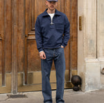 THE ZIPPED POLO Sweatshirts X-SMALL / NAVY - BRUT Clothing US