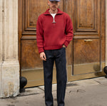 THE TRUCKER SWEATER Knitwear SMALL / RED - BRUT Clothing US