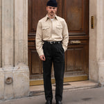 THE WESTERN DENIM SHIRT Shirts X-SMALL / ECRU - BRUT Clothing US