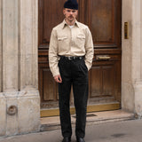 THE WESTERN DENIM SHIRT Shirts X-SMALL / ECRU - BRUT Clothing US