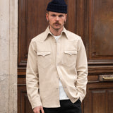 THE WESTERN DENIM SHIRT Shirts X-SMALL / ECRU - BRUT Clothing US