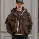 REWORK® WINDPROOF JACKET Coats & Jackets S / OVERDYED BROWN - BRUT Clothing US
