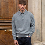 THE SHETLAND POLO Knitwear X-SMALL / NORSE BLUE - BRUT Clothing US