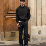 THE SHETLAND POLO Knitwear X-SMALL / CHARCOAL - BRUT Clothing US