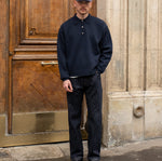 THE THREE BUTTONS POLO Knitwear X-SMALL / NAVY - BRUT Clothing US