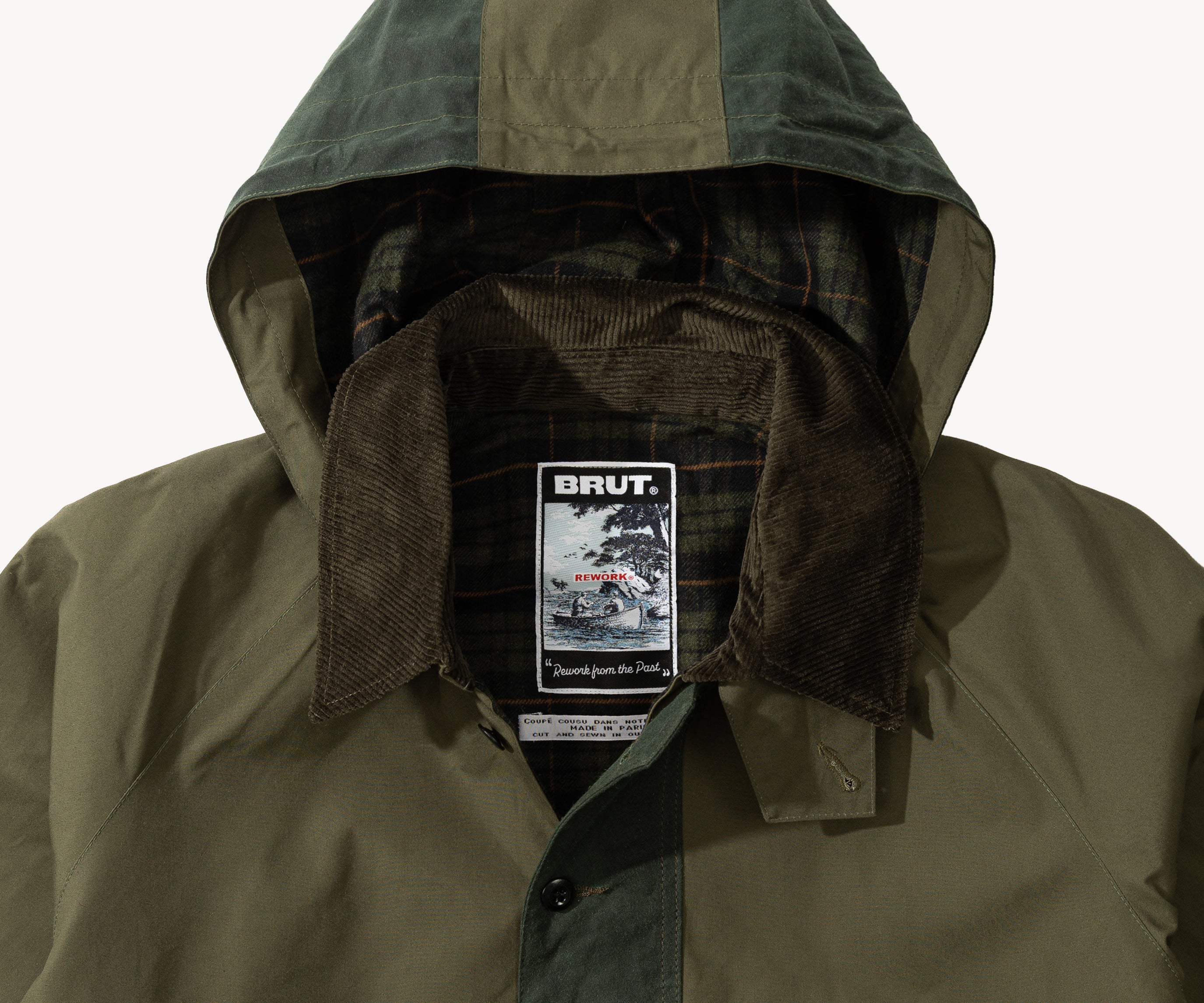 REWORK® POP-OVER WAX JACKET - N° 003 Coats & Jackets BROWN / SMALL - BRUT Clothing US