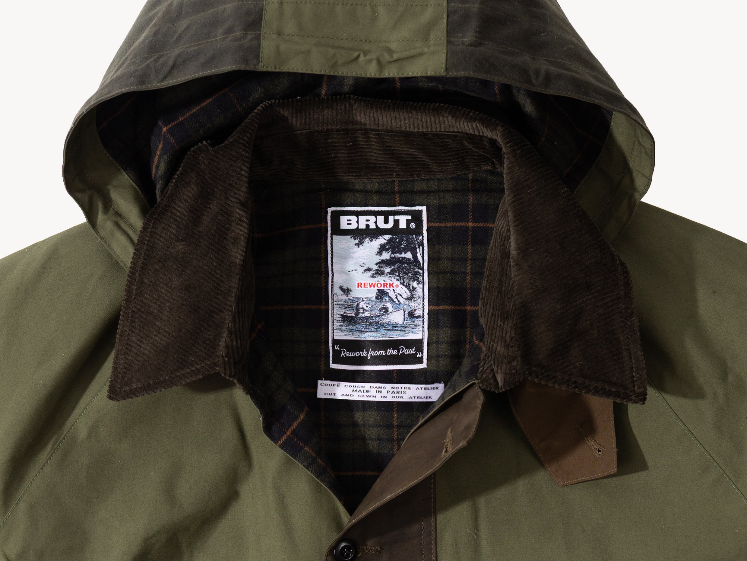 REWORK® POP-OVER WAX JACKET - N° 031 Accessories GREEN / X-LARGE - BRUT Clothing US