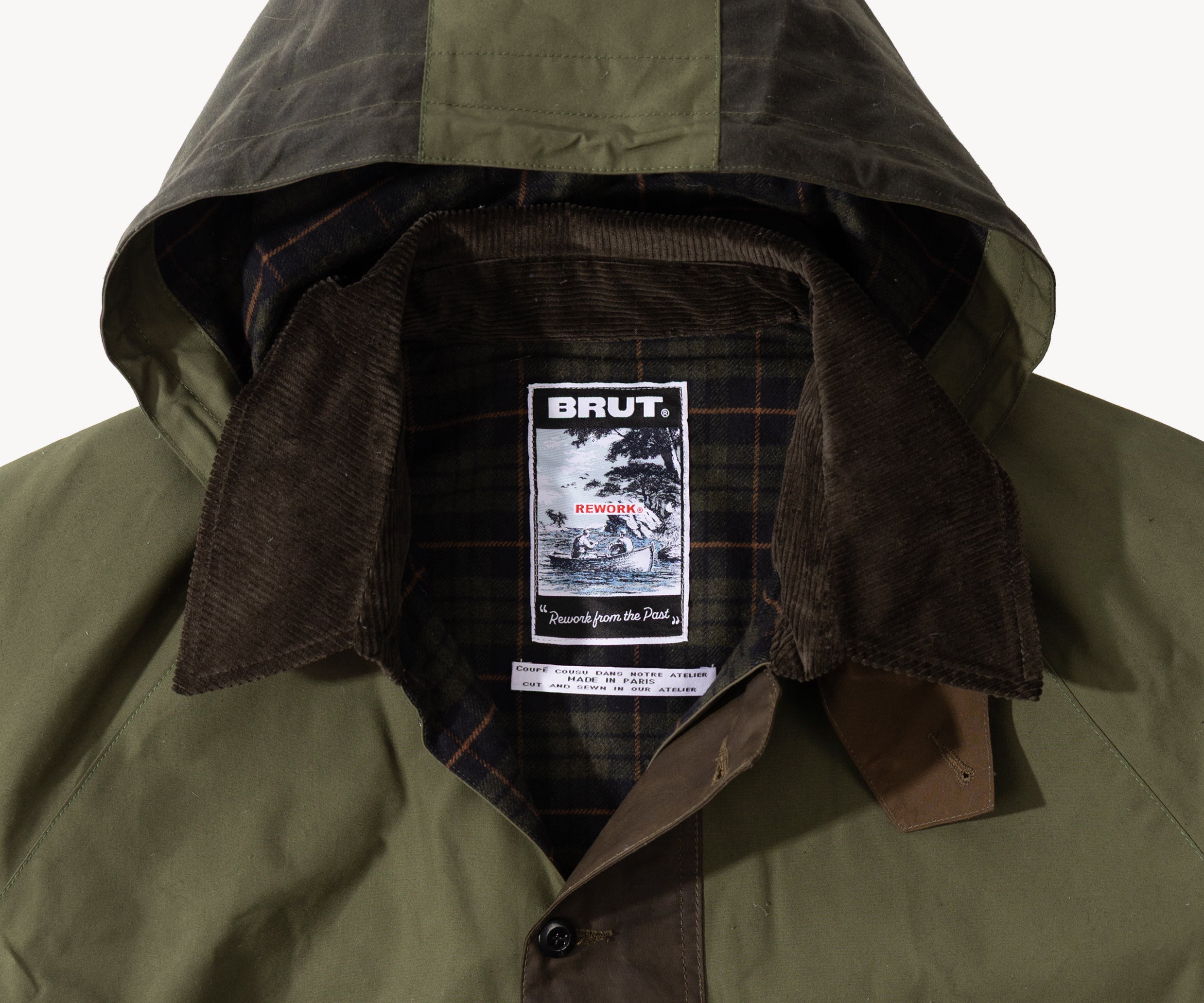 REWORK® POP-OVER WAX JACKET - N° 031 Accessories GREEN / X-LARGE - BRUT Clothing US