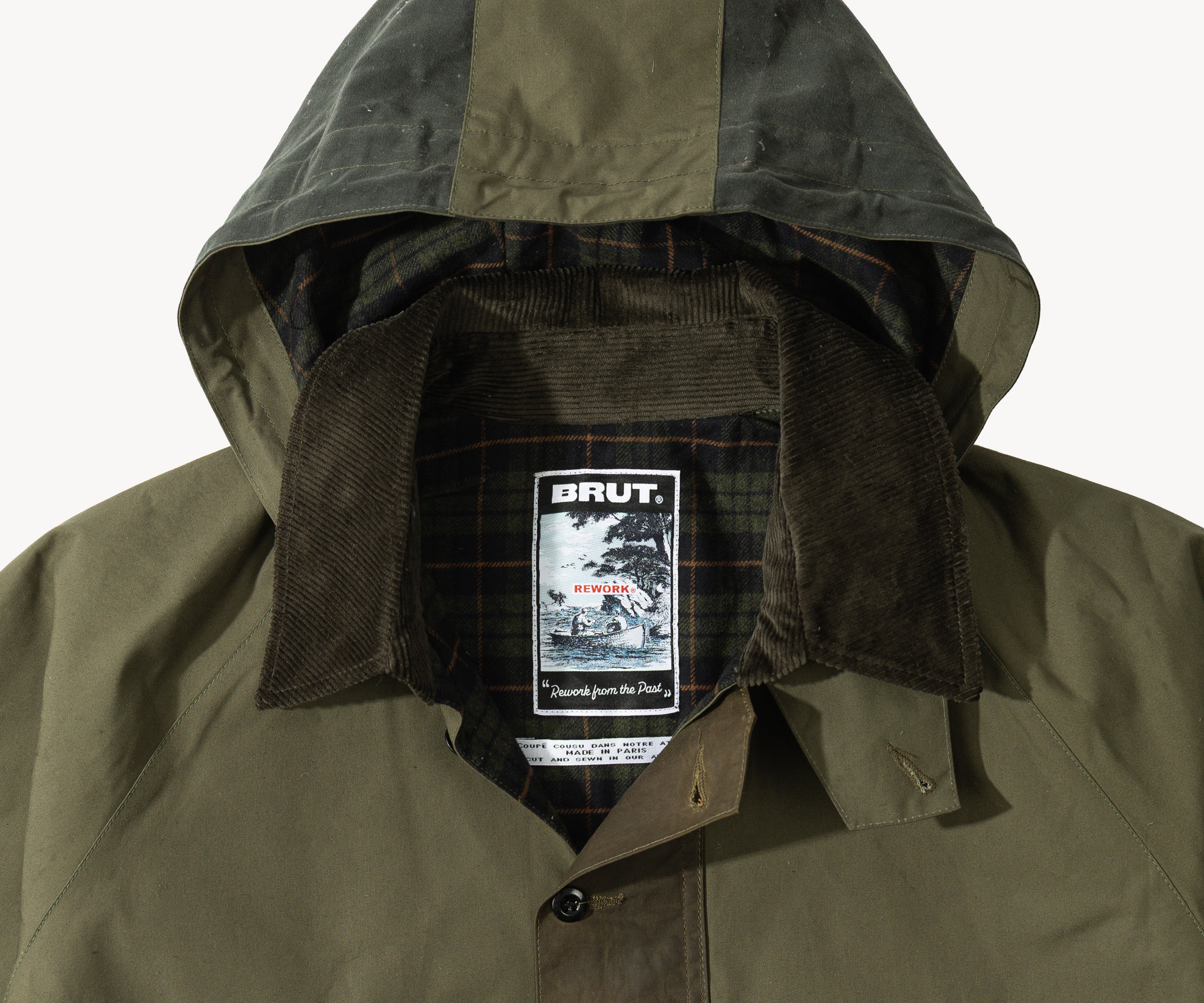 REWORK® POP-OVER WAX JACKET - N° 021 Accessories GREEN / LARGE - BRUT Clothing US