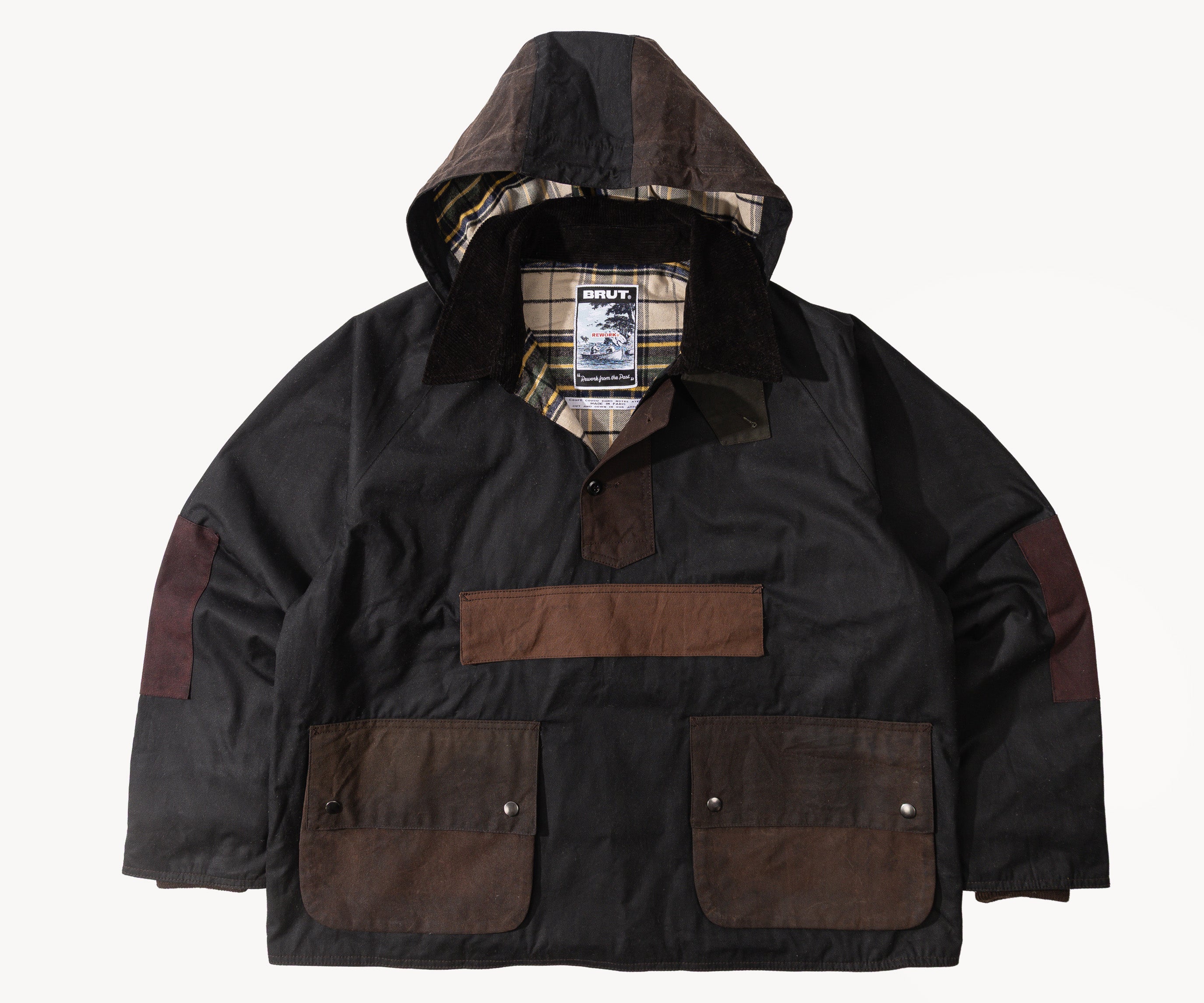 REWORK® POP-OVER WAX JACKET - N° 033 Accessories BROWN / X-LARGE - BRUT Clothing US