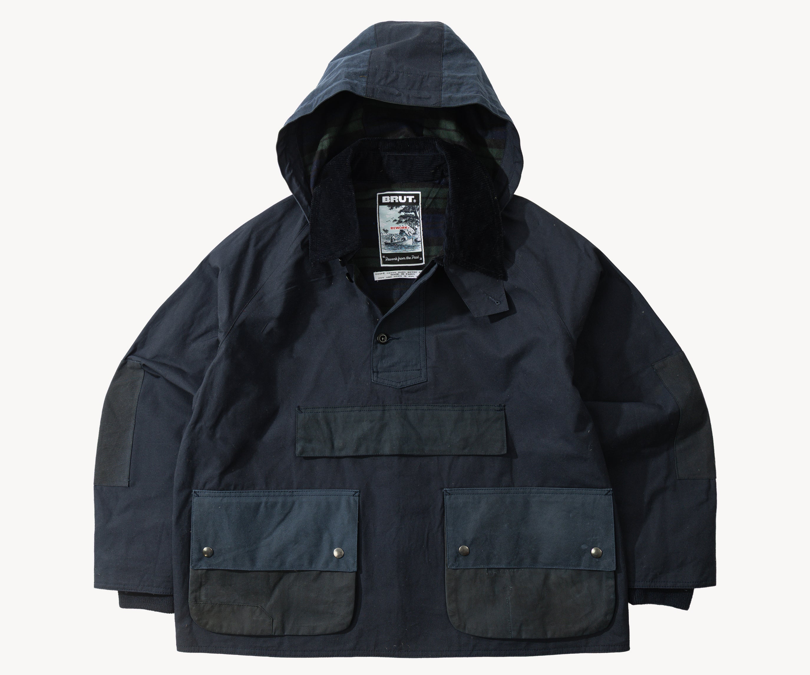 REWORK® POP-OVER WAX JACKET - N° 014 Accessories BLUE / MEDIUM - BRUT Clothing US
