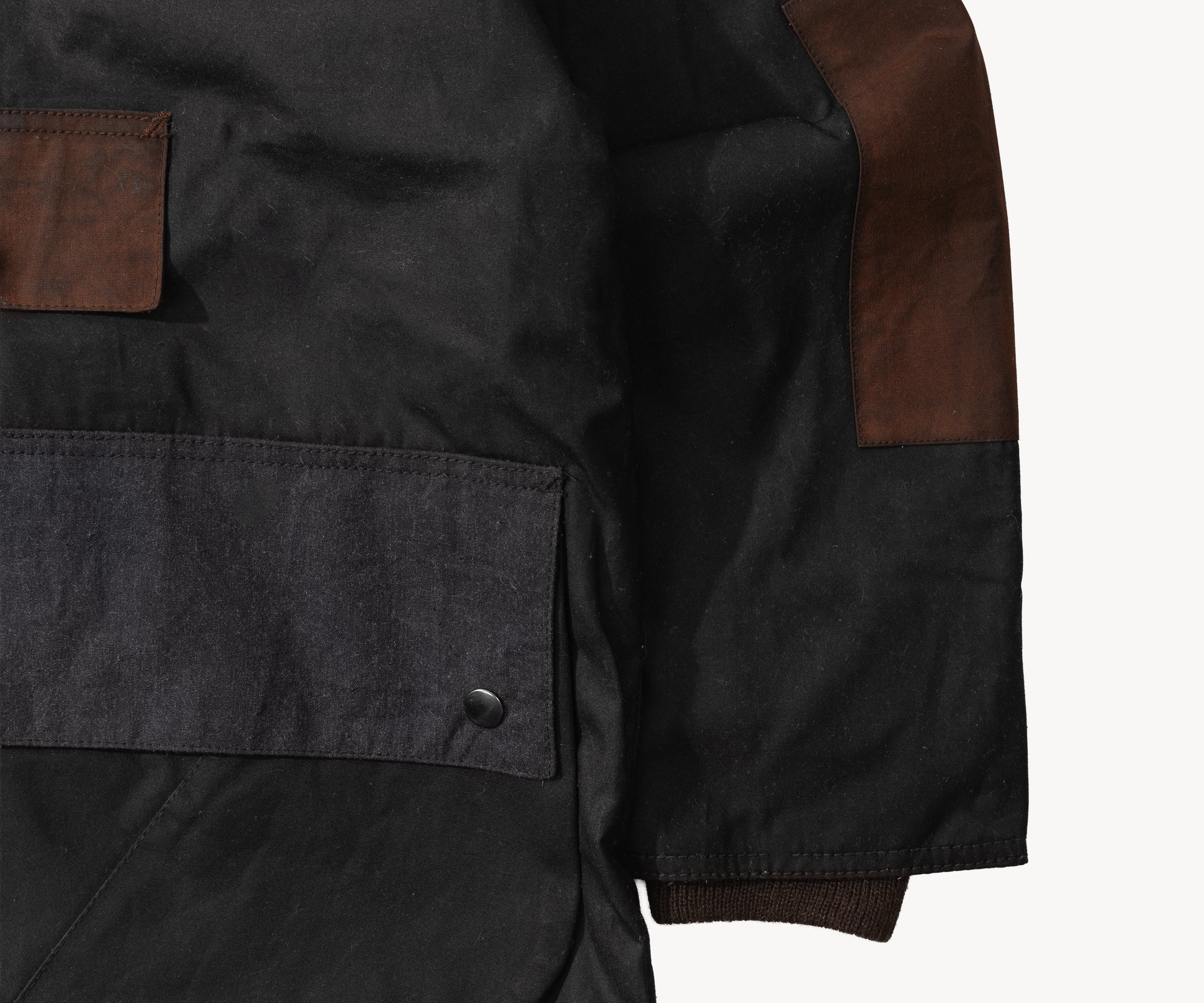 REWORK® POP-OVER WAX JACKET - N° 013 Coats & Jackets BROWN / MEDIUM - BRUT Clothing US