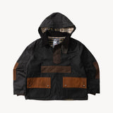 REWORK® POP-OVER WAX JACKET - N° 012 Coats & Jackets BROWN / MEDIUM - BRUT Clothing US