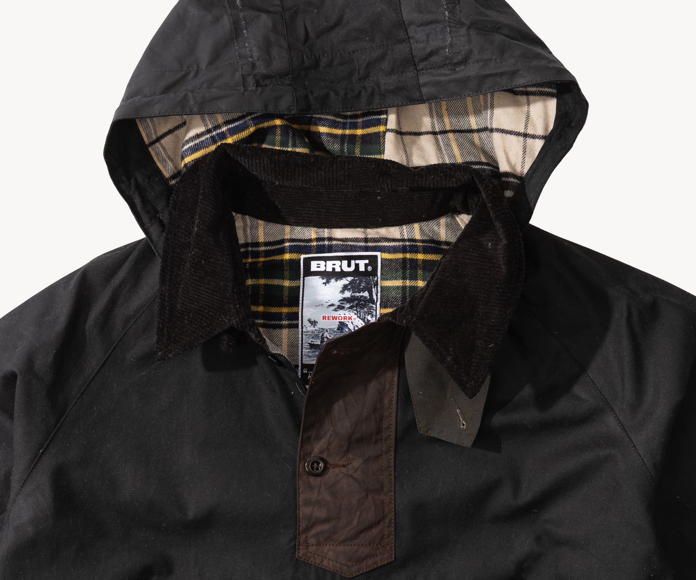 REWORK® POP-OVER WAX JACKET - N° 012 Coats & Jackets BROWN / MEDIUM - BRUT Clothing US
