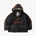 REWORK® POP-OVER WAX JACKET - N° 013 Coats & Jackets BROWN / MEDIUM - BRUT Clothing US