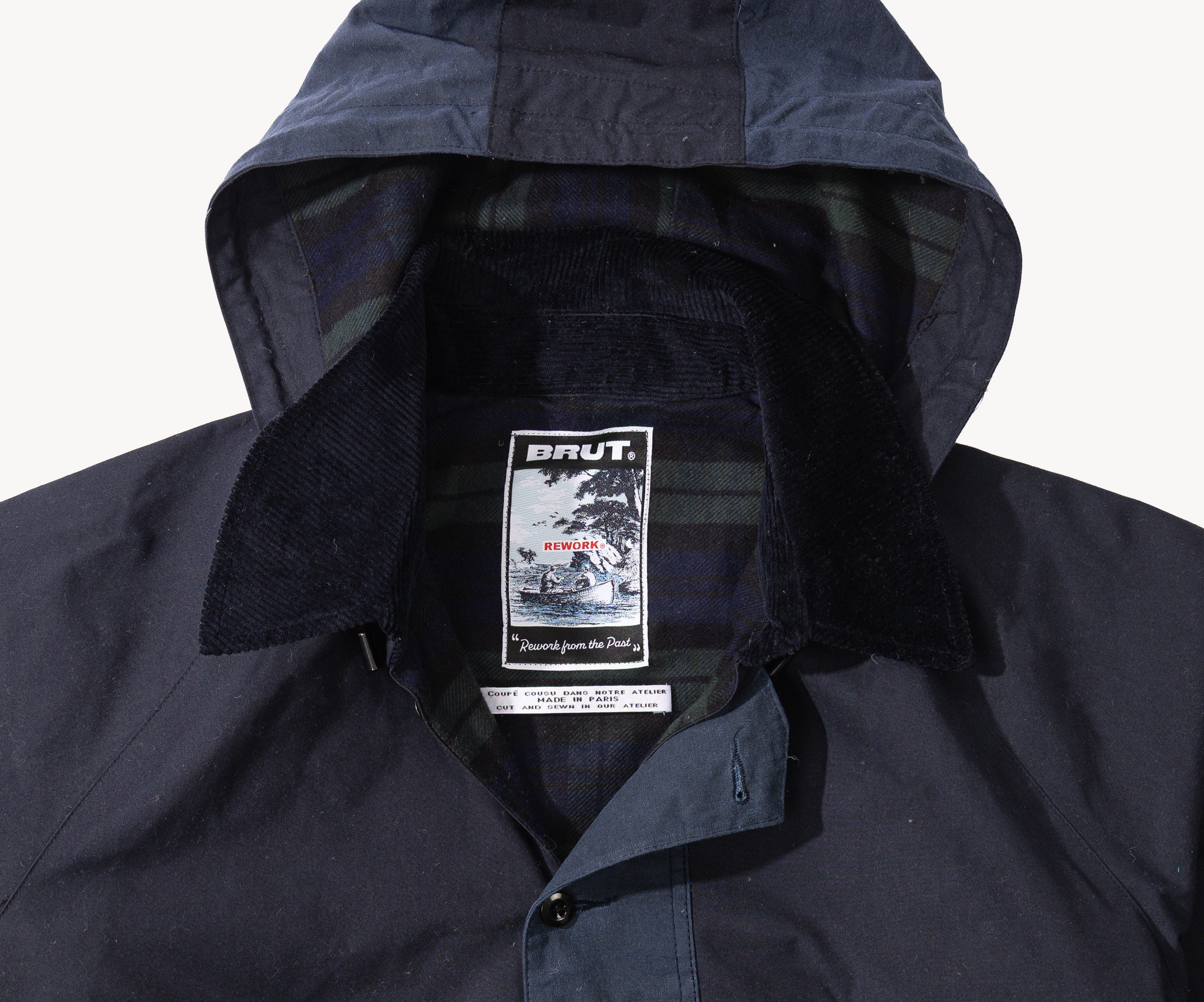 REWORK® POP-OVER WAX JACKET - N° 027 Accessories BLUE / LARGE - BRUT Clothing US