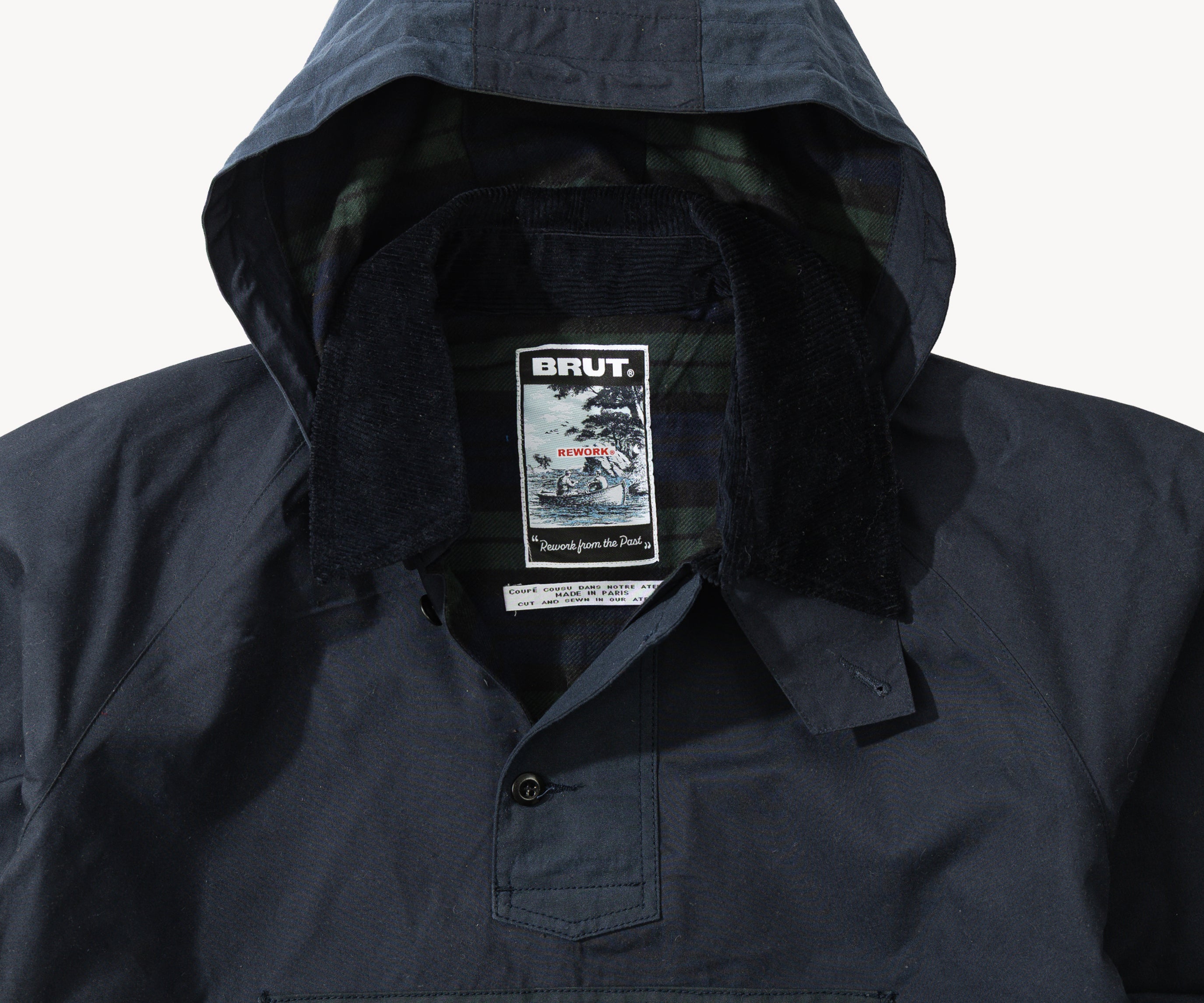 REWORK® POP-OVER WAX JACKET - N° 014 Accessories BLUE / MEDIUM - BRUT Clothing US