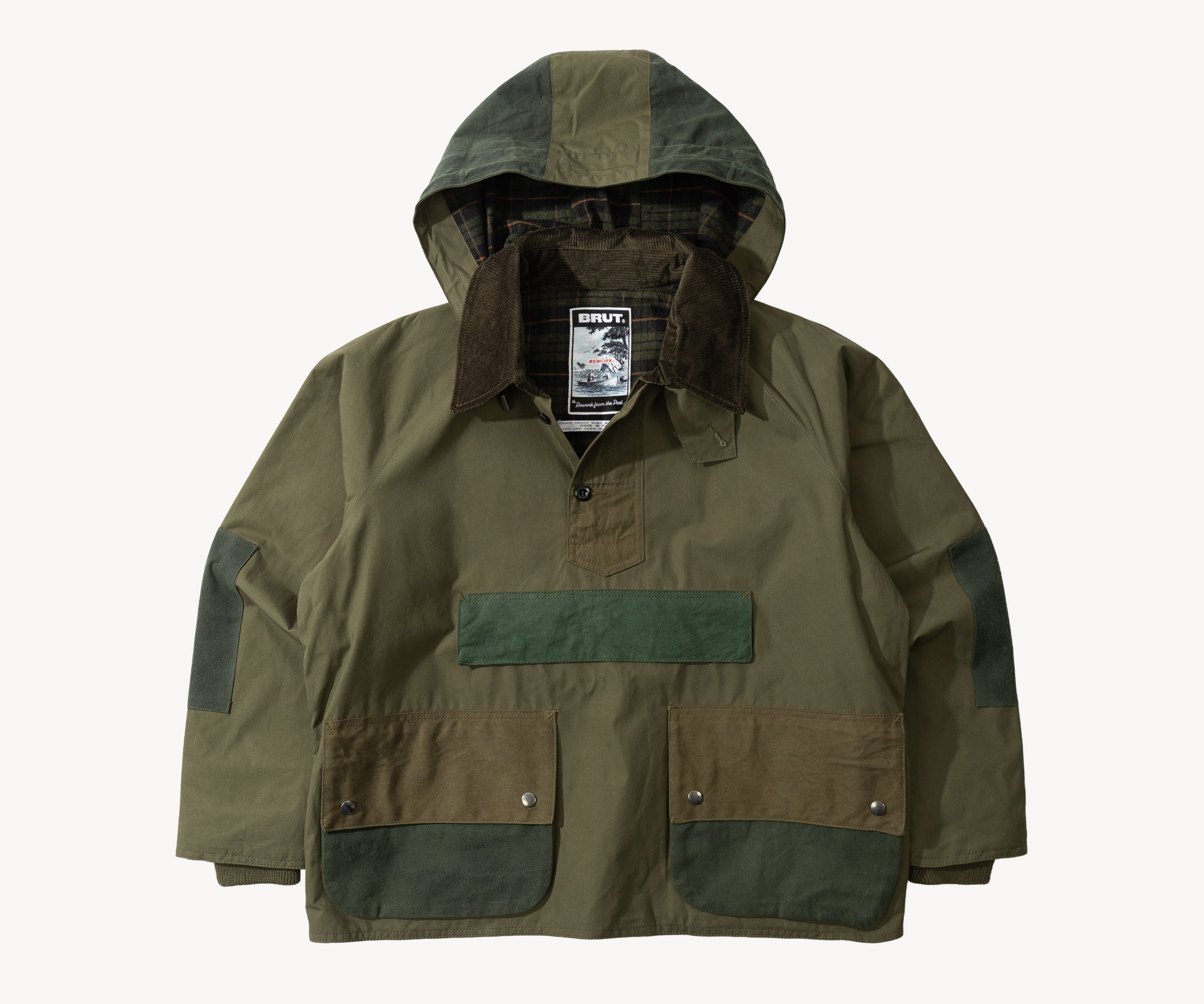 REWORK® POP-OVER WAX JACKET - N° 002 Accessories BROWN / SMALL - BRUT Clothing US