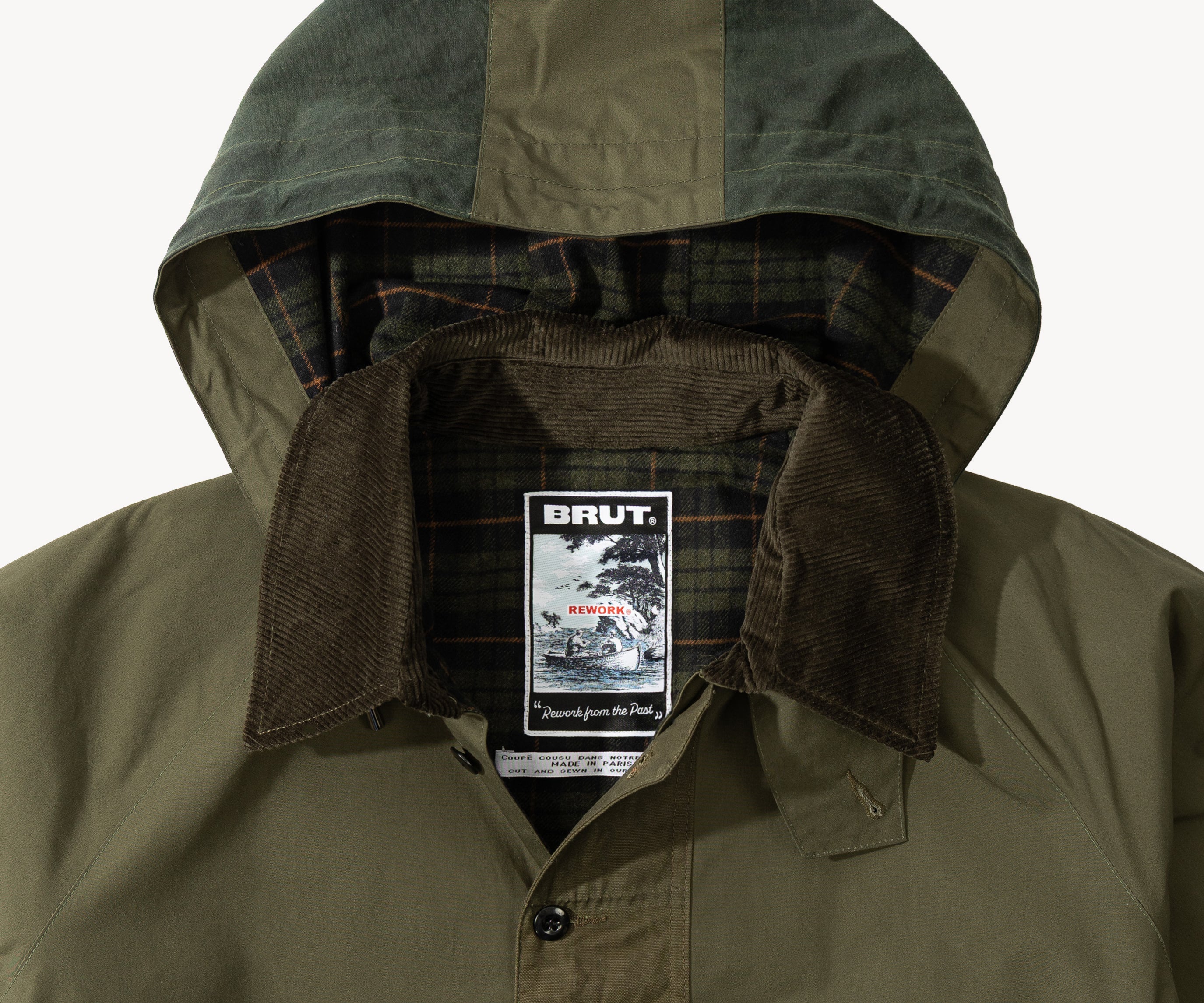 REWORK® POP-OVER WAX JACKET - N° 002 Accessories BROWN / SMALL - BRUT Clothing US