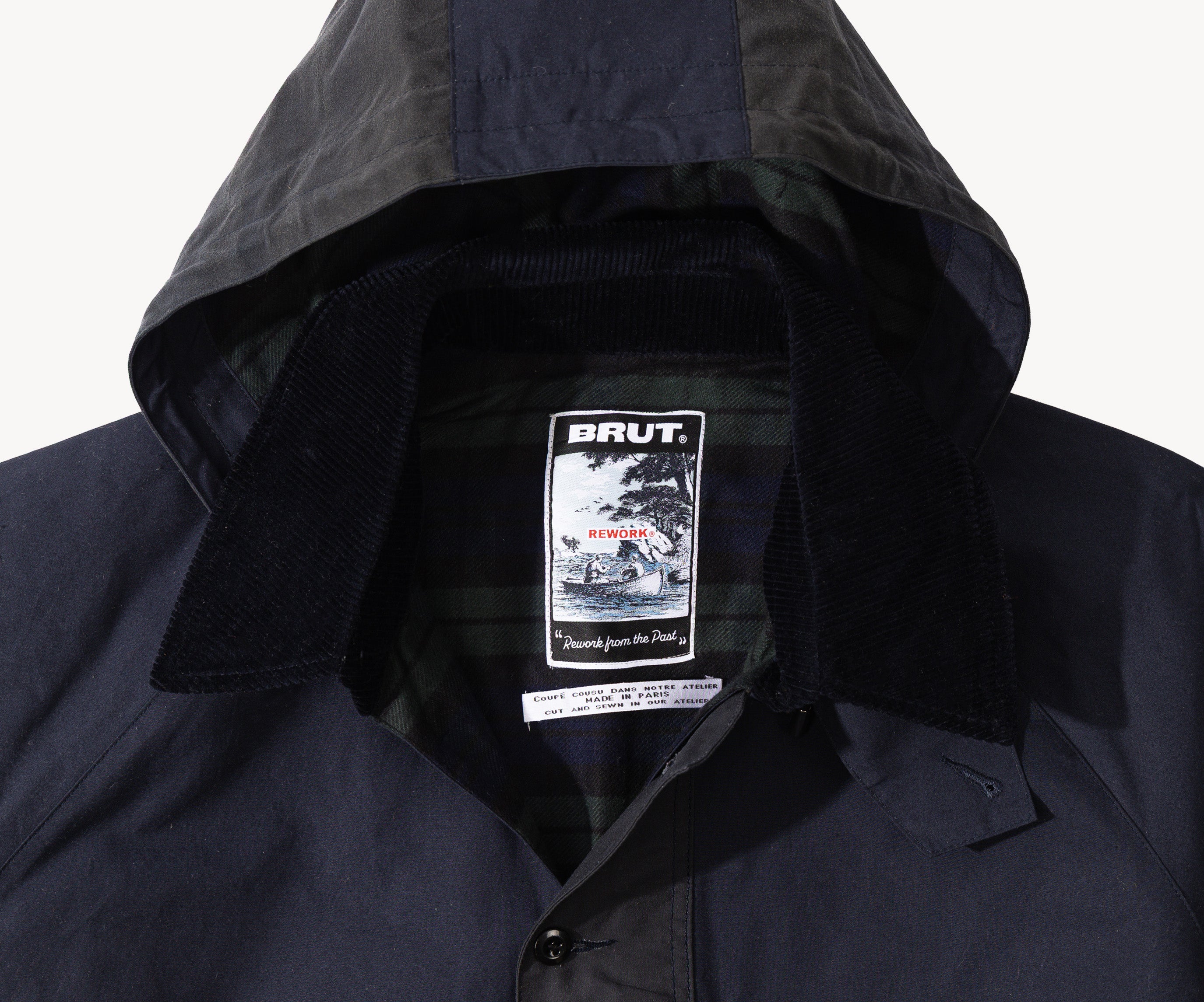 REWORK® POP-OVER WAX JACKET - N° 035 Accessories BLUE / X-LARGE - BRUT Clothing US