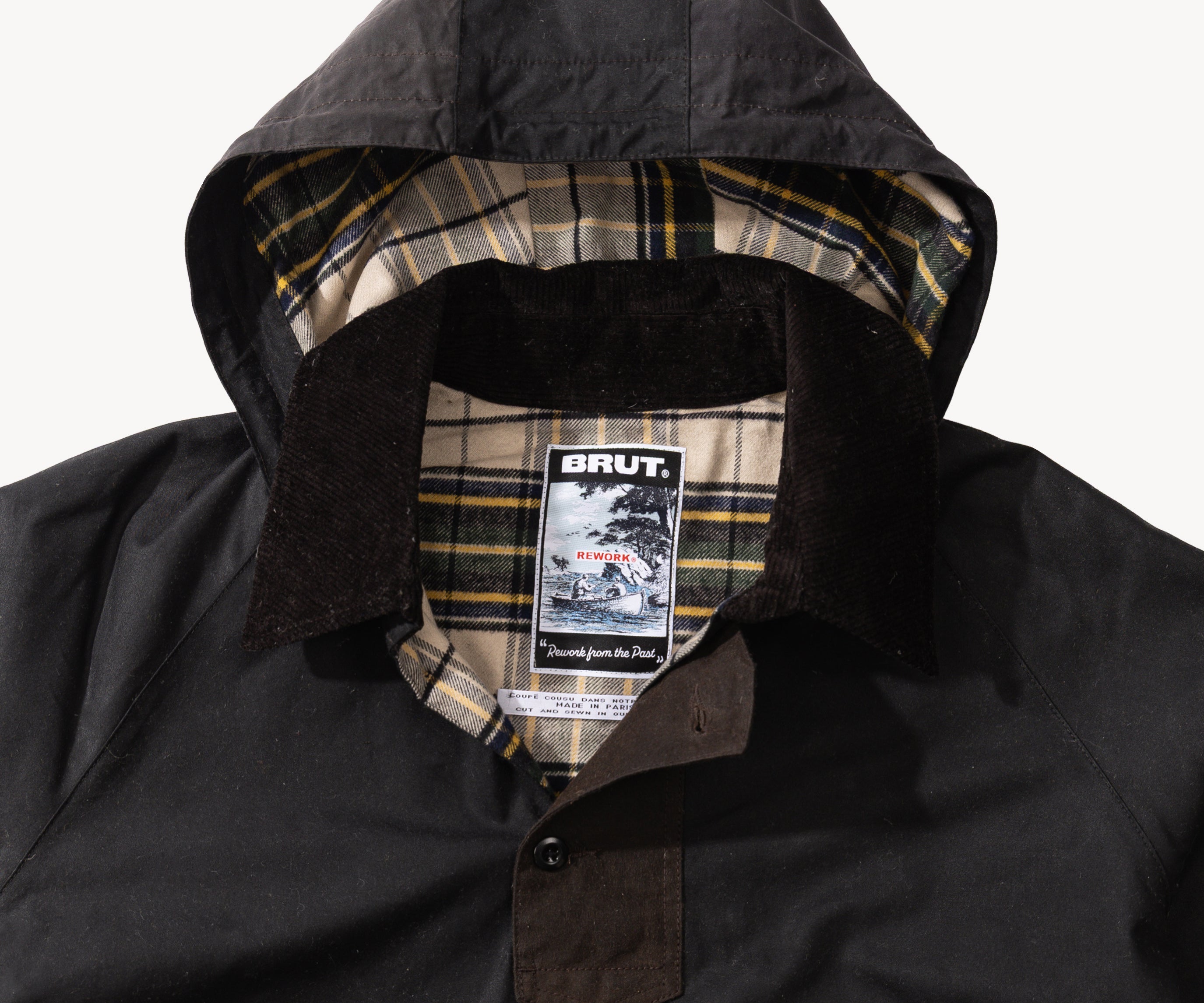 REWORK® POP-OVER WAX JACKET - N° 024 Accessories BROWN / LARGE - BRUT Clothing US