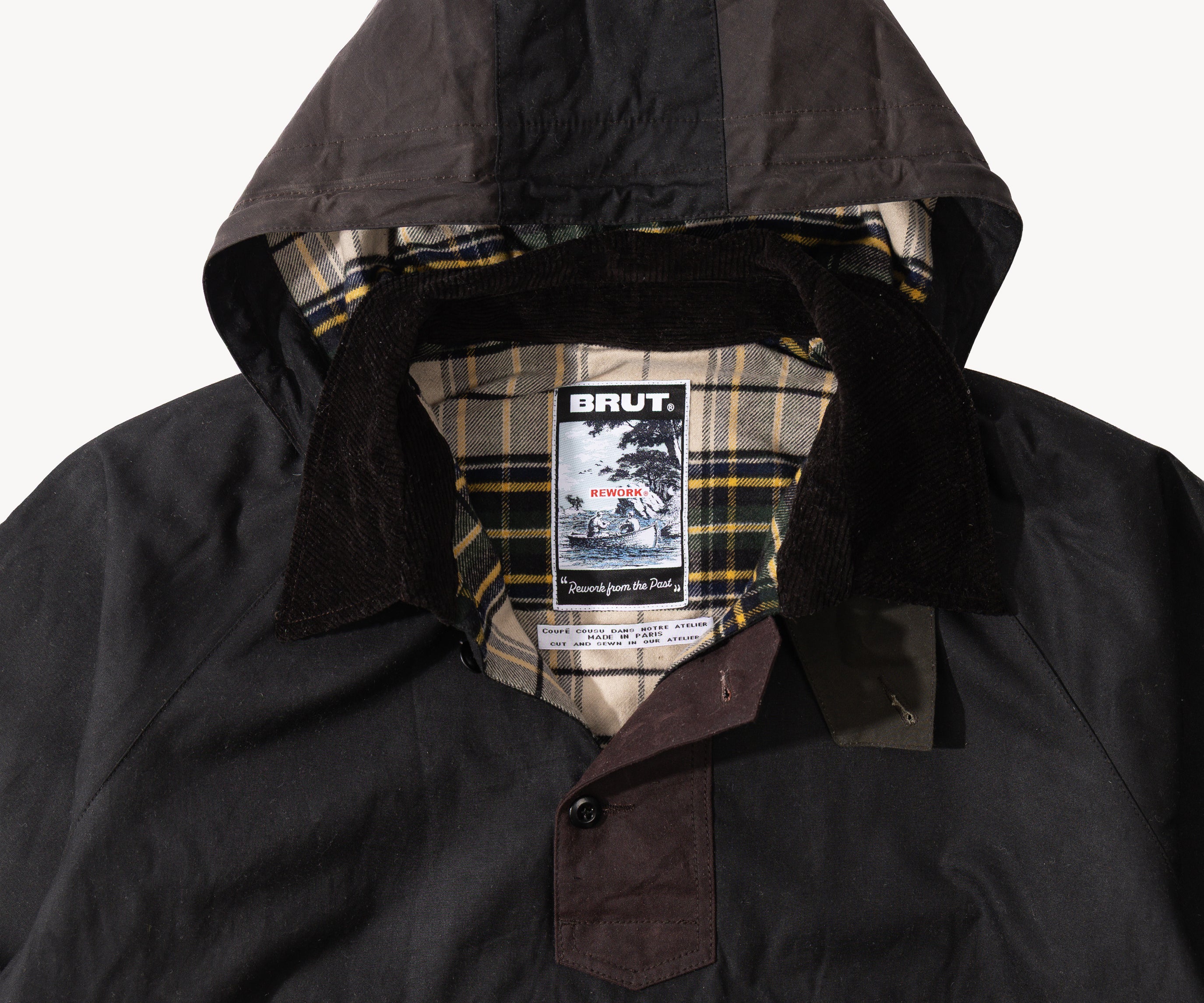 REWORK® POP-OVER WAX JACKET - N° 026 Accessories BROWN / LARGE - BRUT Clothing US