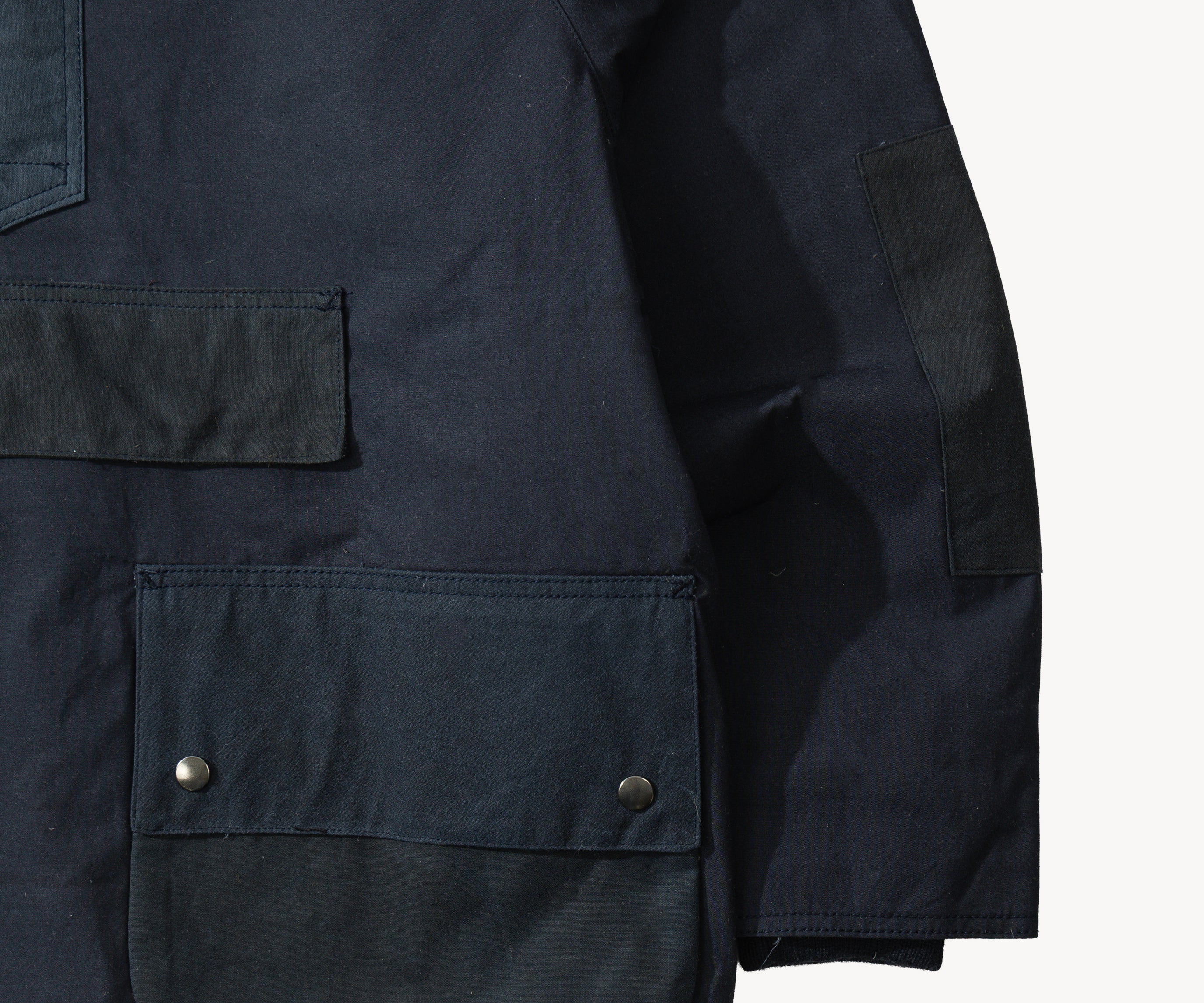 REWORK® POP-OVER WAX JACKET - N° 015 Coats & Jackets BLUE / MEDIUM - BRUT Clothing US