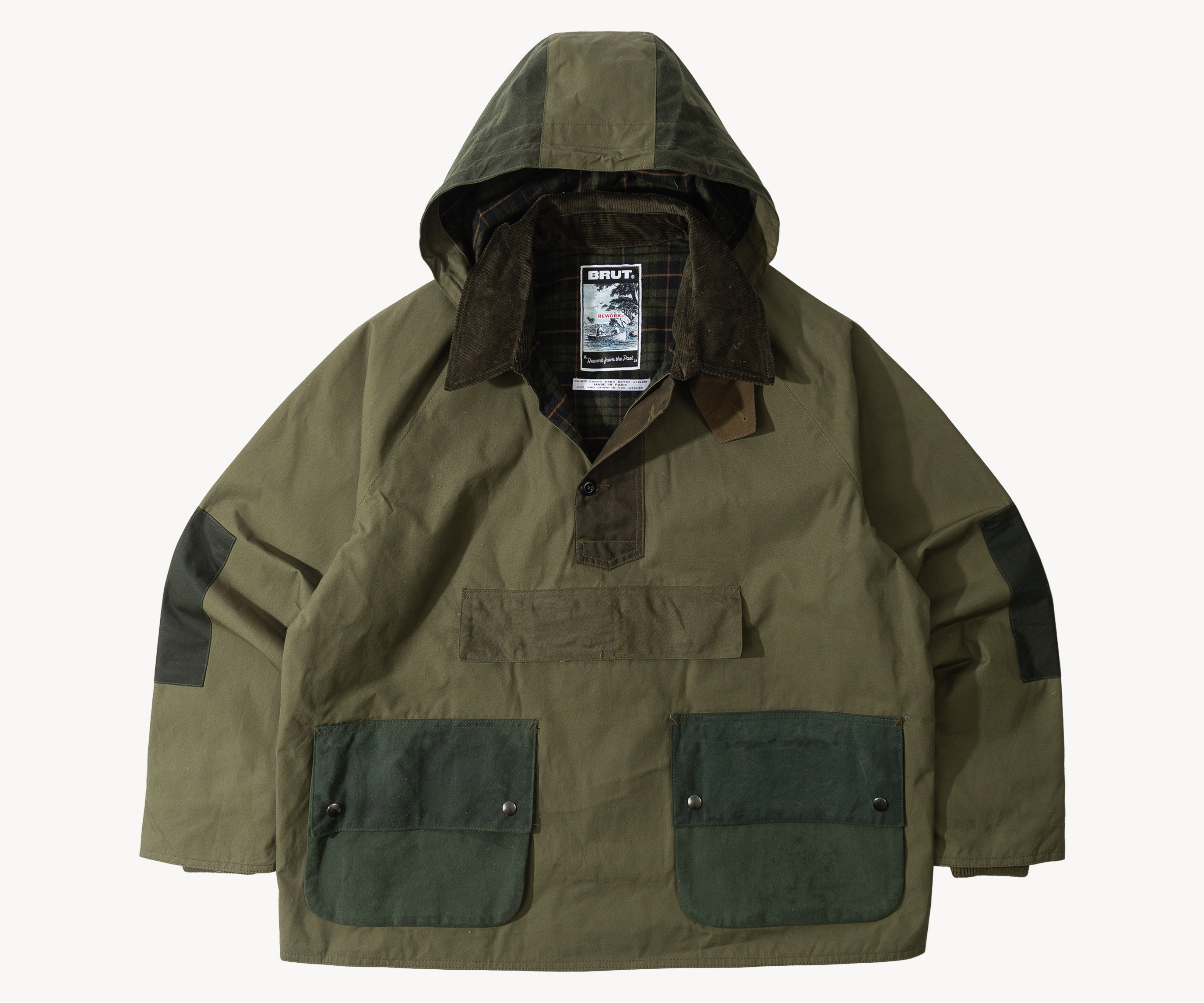REWORK® POP-OVER WAX JACKET - N° 031 Accessories GREEN / X-LARGE - BRUT Clothing US